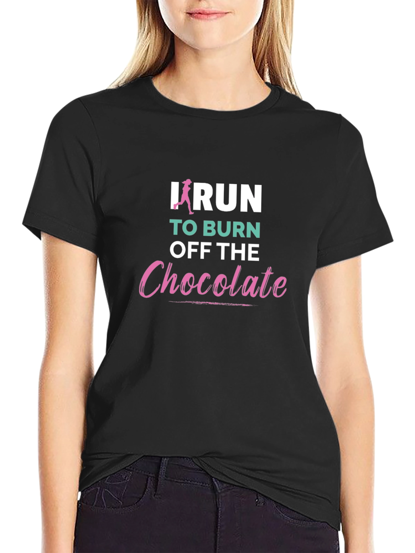 Camiseta Negra Running Chocolate