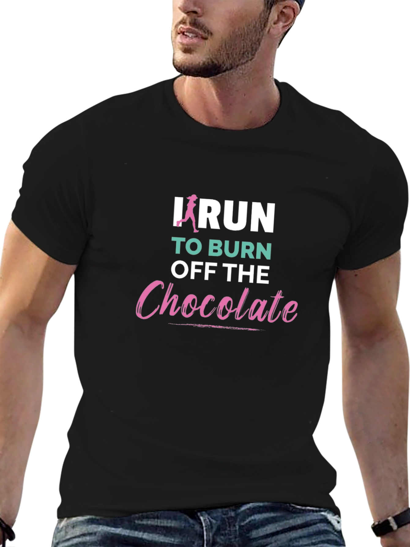 Camiseta Negra Running Chocolate