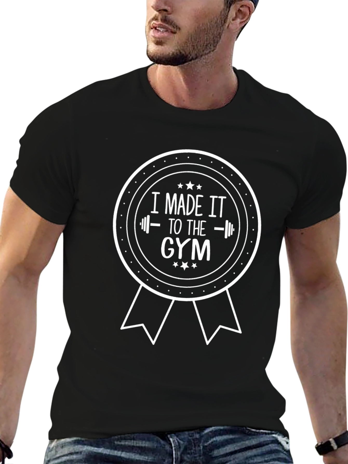 Camiseta Negra Divertida: ¡Lo Logré! Gym Motivación