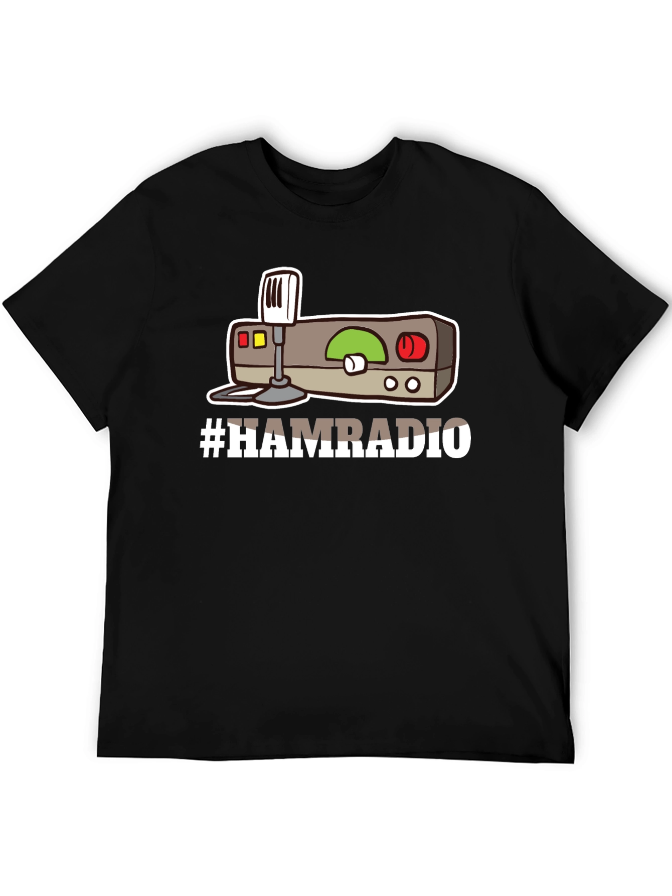 Camiseta Negra #HAMRADIO Radioaficionado