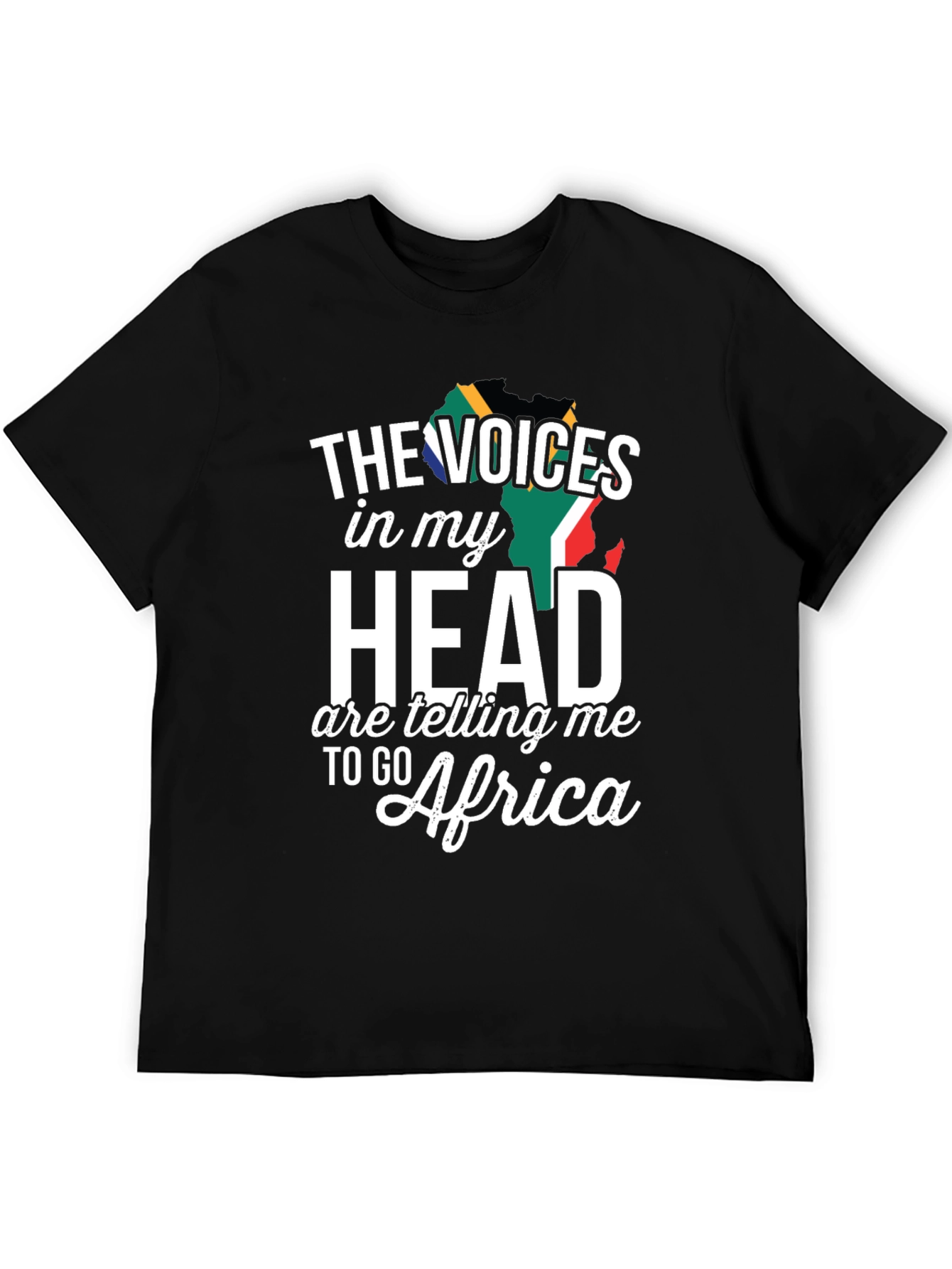 Camiseta Negra Voces en mi Cabeza África