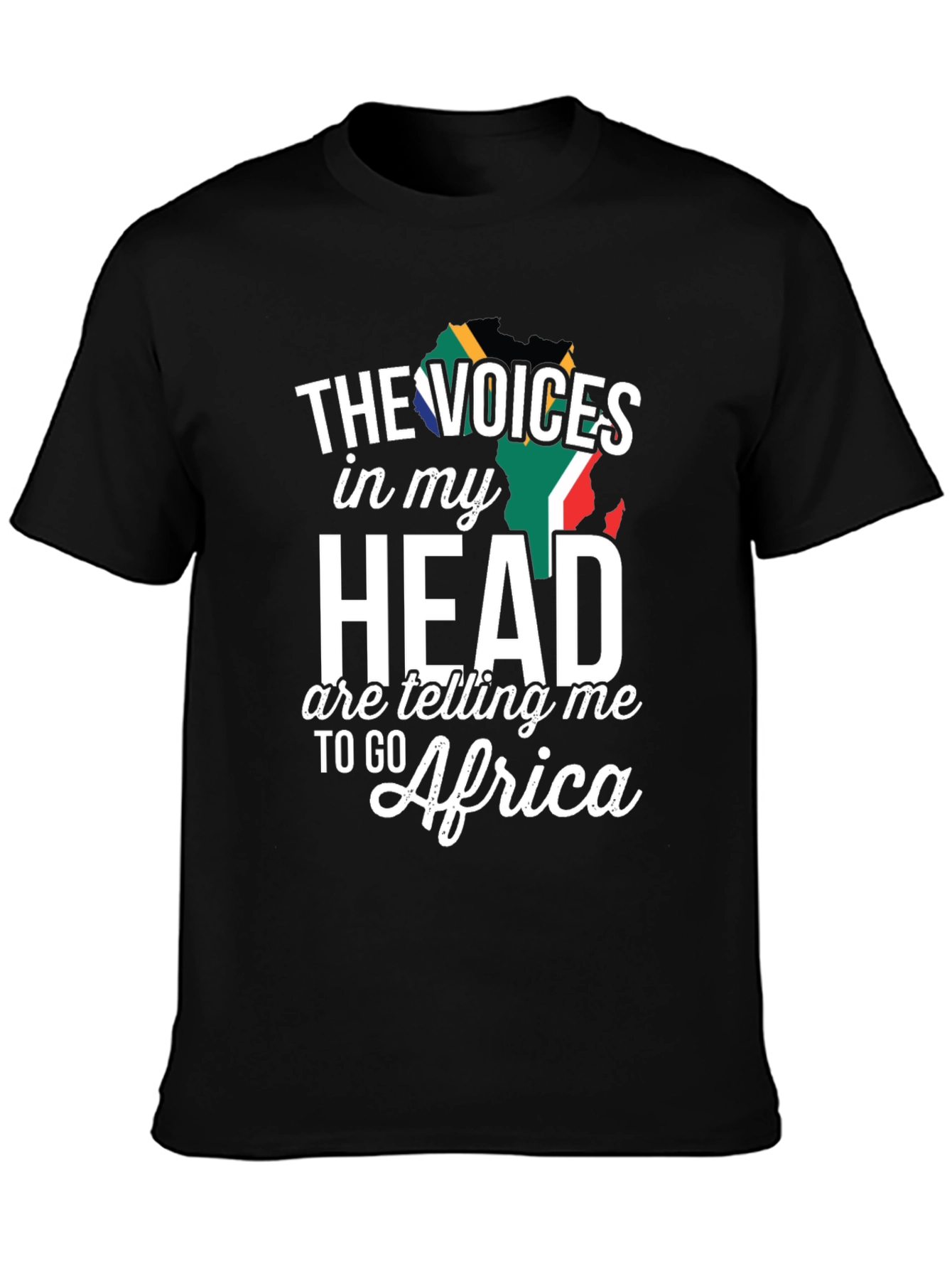Camiseta Negra Voces en mi Cabeza África