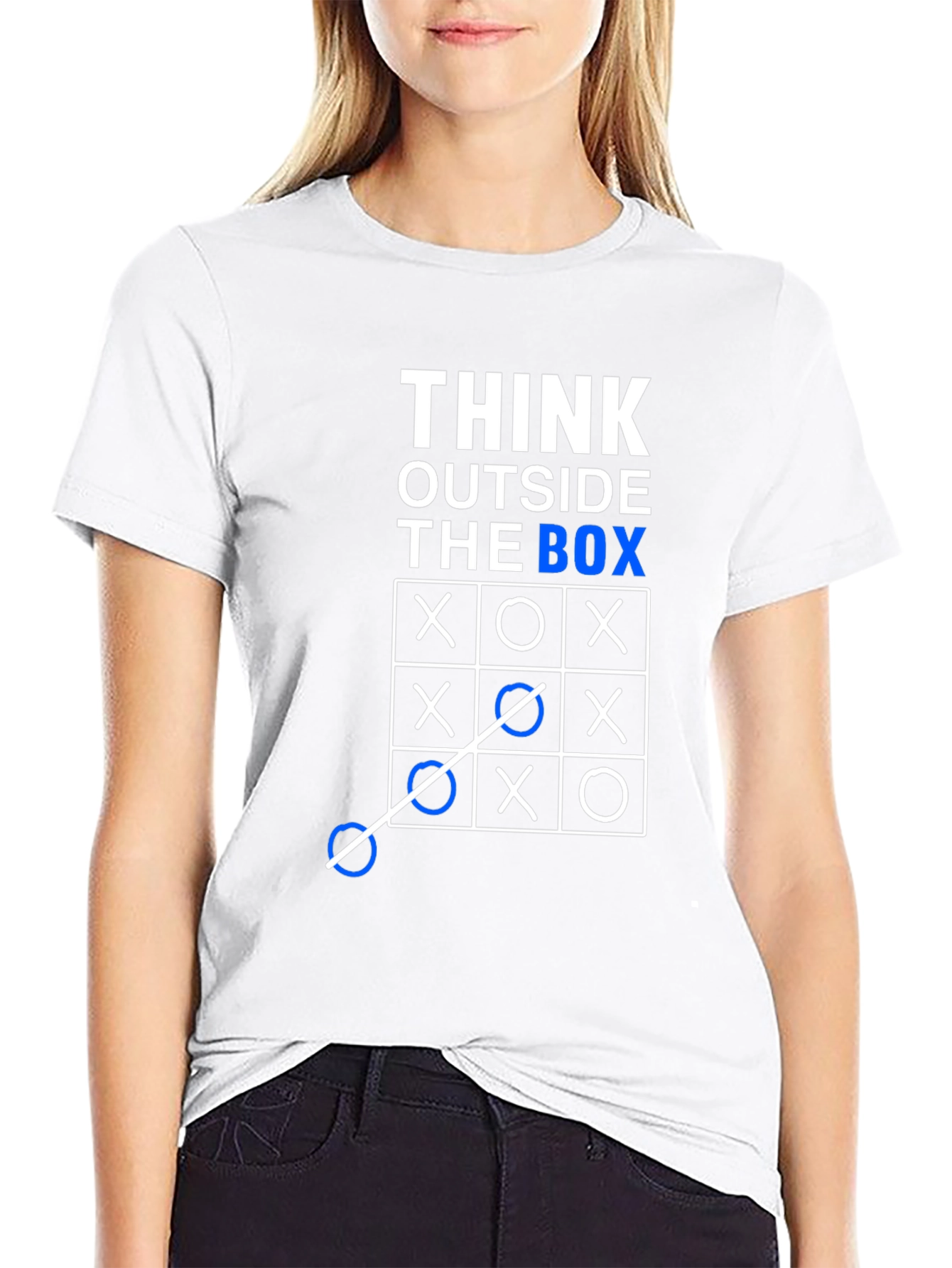 Camiseta Hombre Piensa Fuera de la Caja Algodón