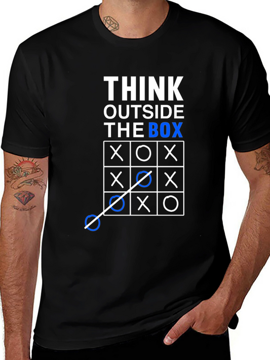 Camiseta Hombre Piensa Fuera de la Caja Algodón