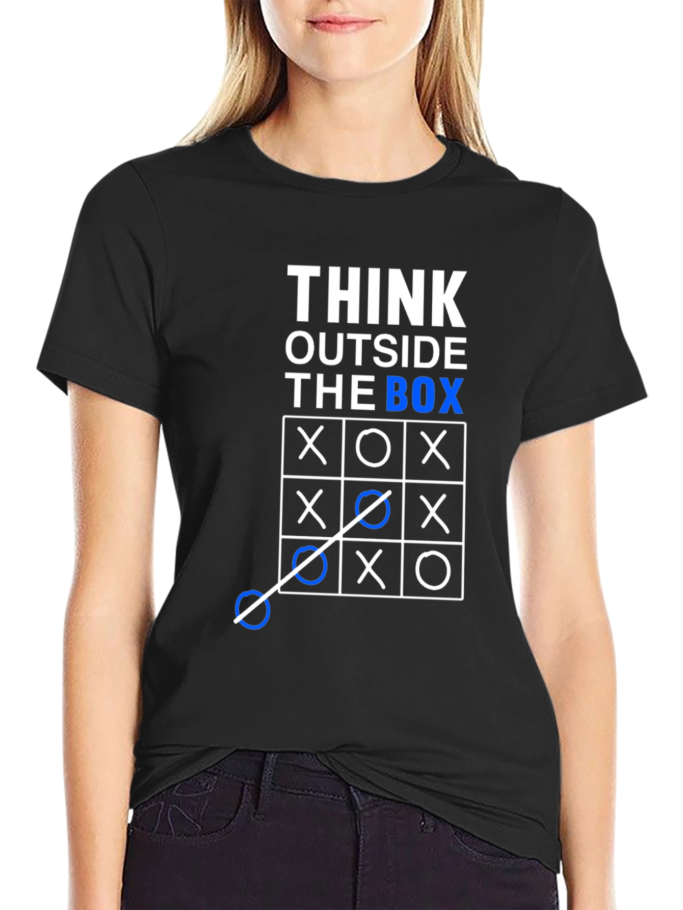 Camiseta Hombre Piensa Fuera de la Caja Algodón