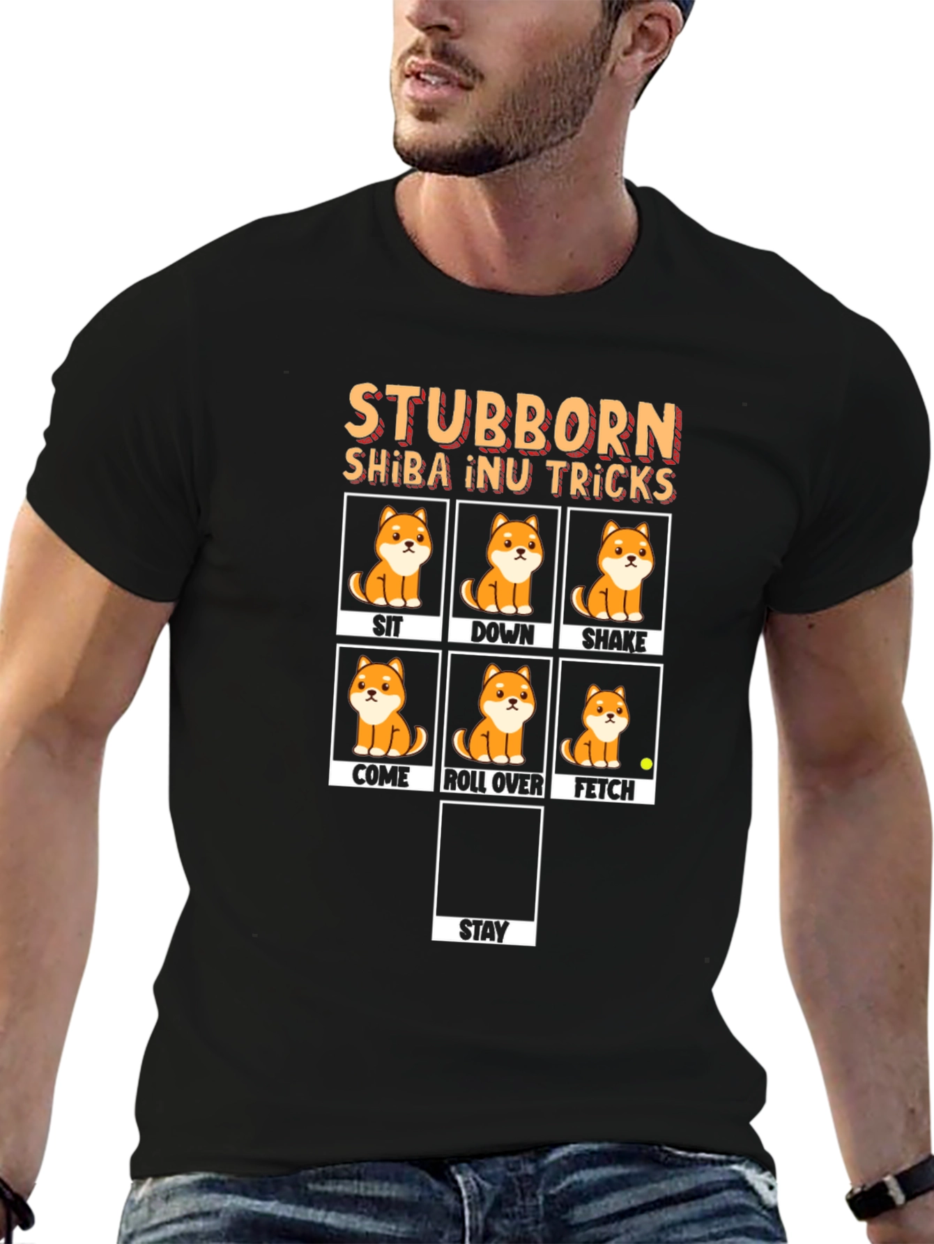 Camiseta Shiba Inu Stubborn Tricks