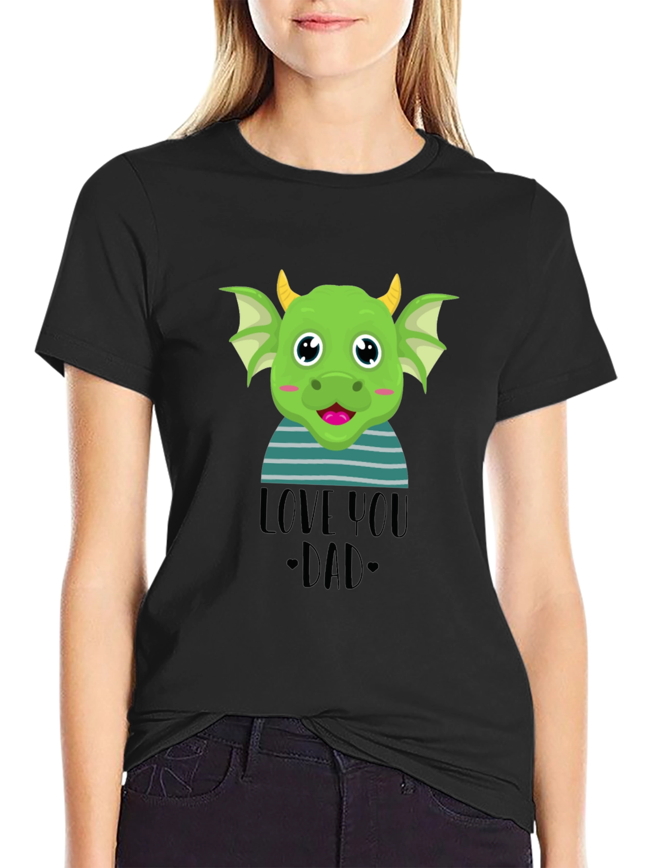 Camiseta Negra Dragón Te Amo Papá