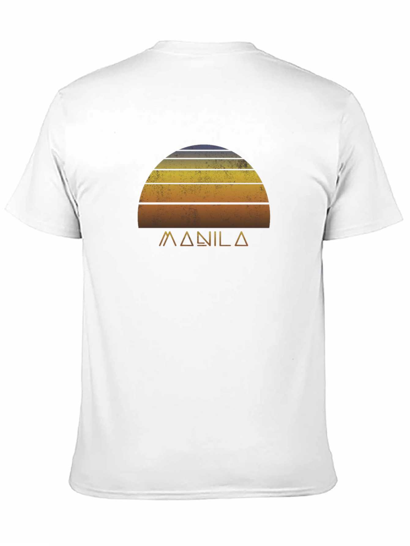 Camiseta Negra Retro Manila Sunset