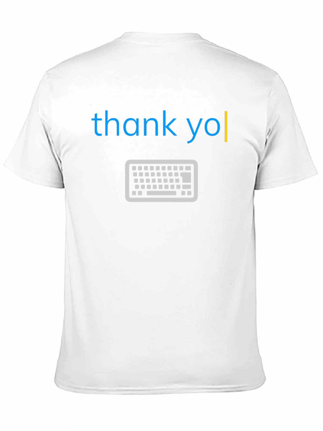 Camiseta Negra Thank You con Teclado