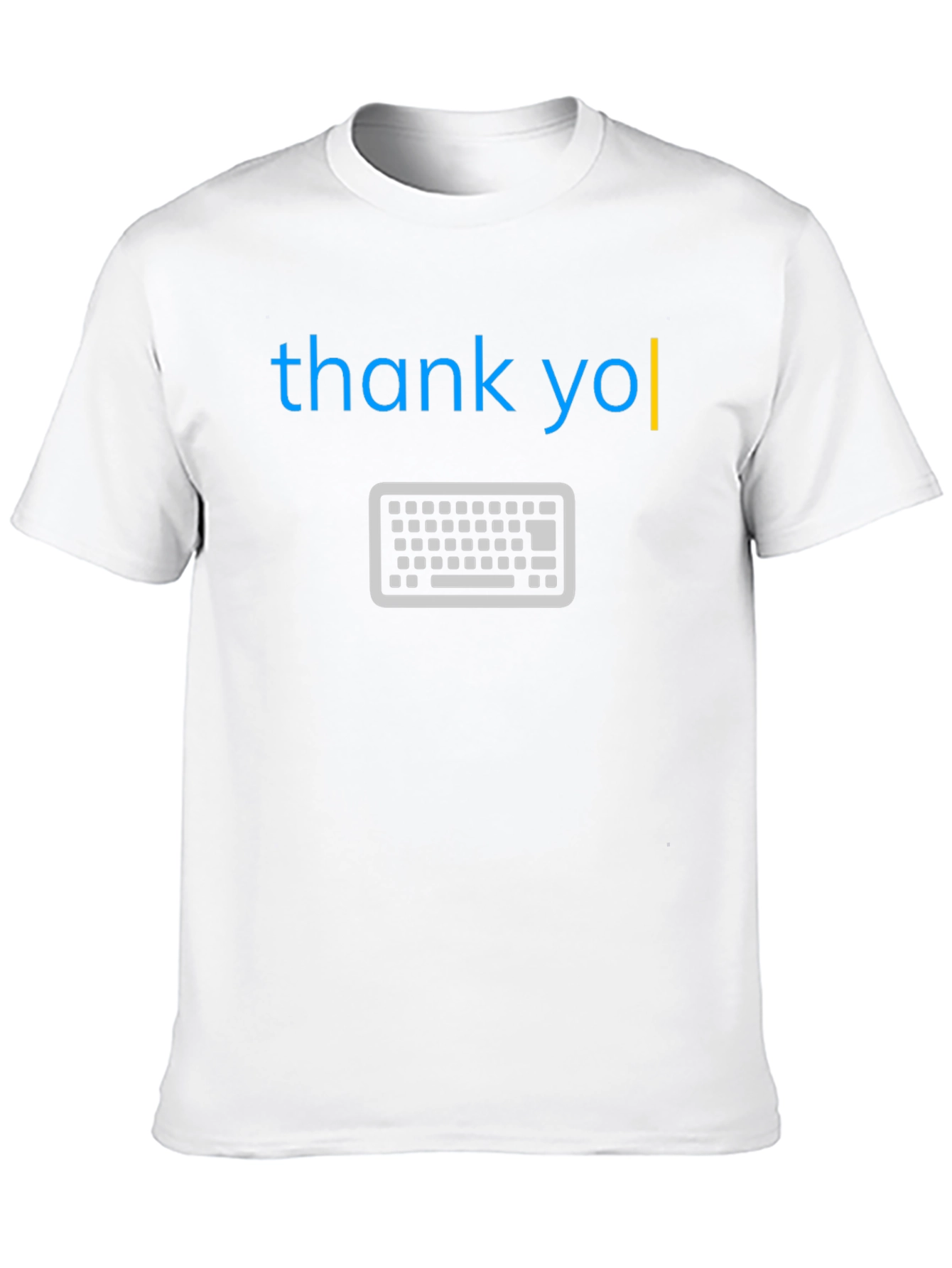 Camiseta Negra Thank You con Teclado
