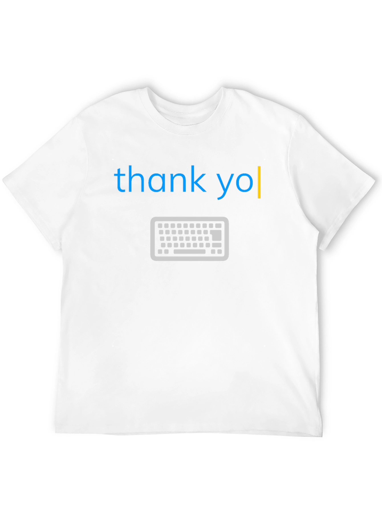 Camiseta Negra Thank You con Teclado