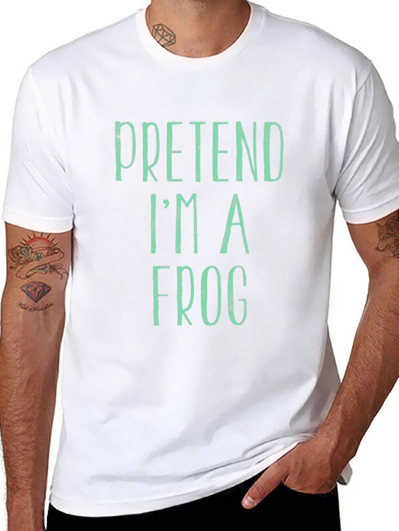 Camiseta Hombre Negra - Pretend Im a Frog