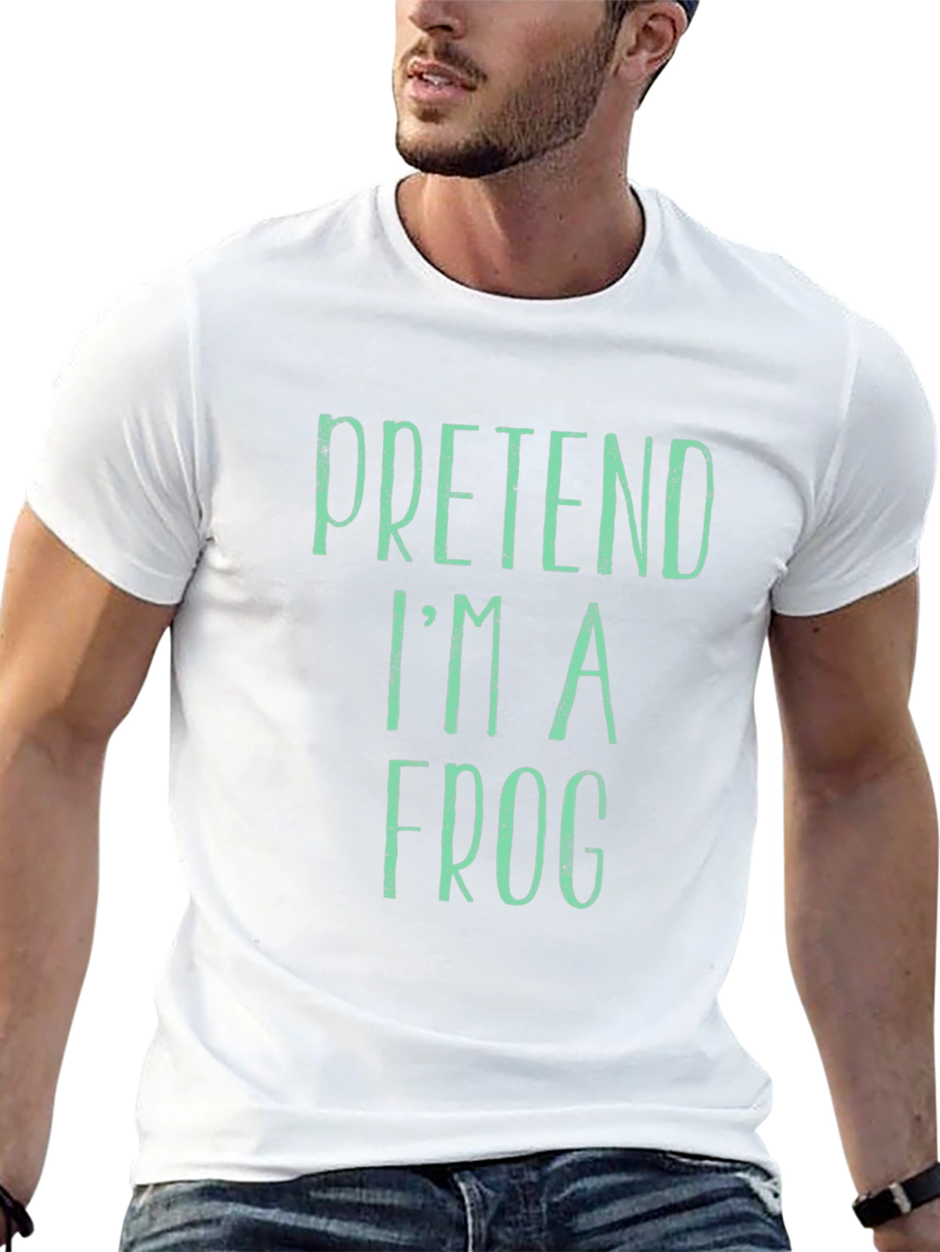 Camiseta Hombre Negra - Pretend Im a Frog