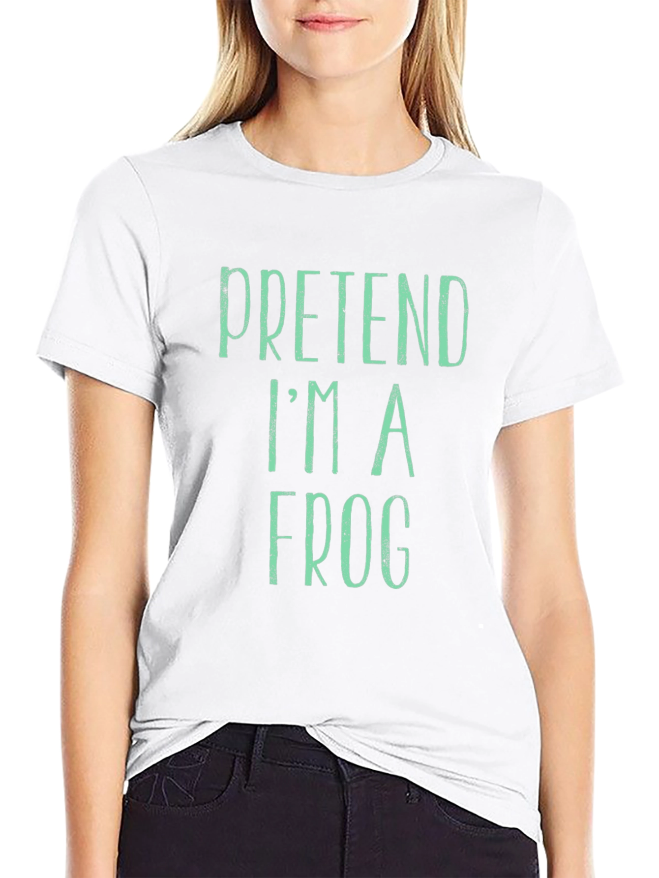 Camiseta Hombre Negra - Pretend Im a Frog