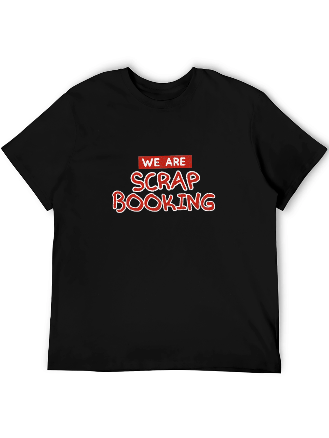 Camiseta Negra Scrap Booking para Aficionados al Arte