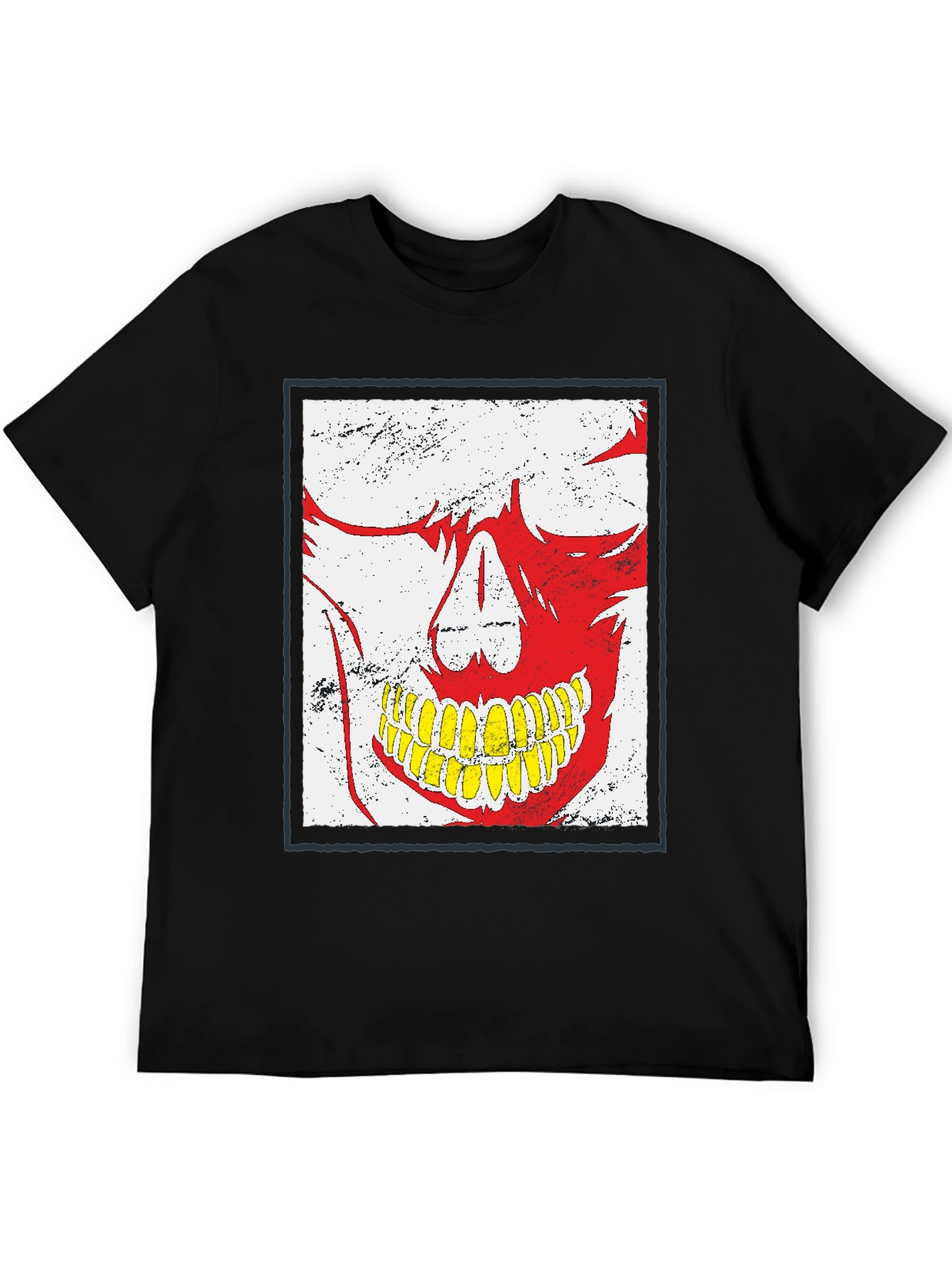 Camiseta Negra con Diseño de Calavera Distintivo
