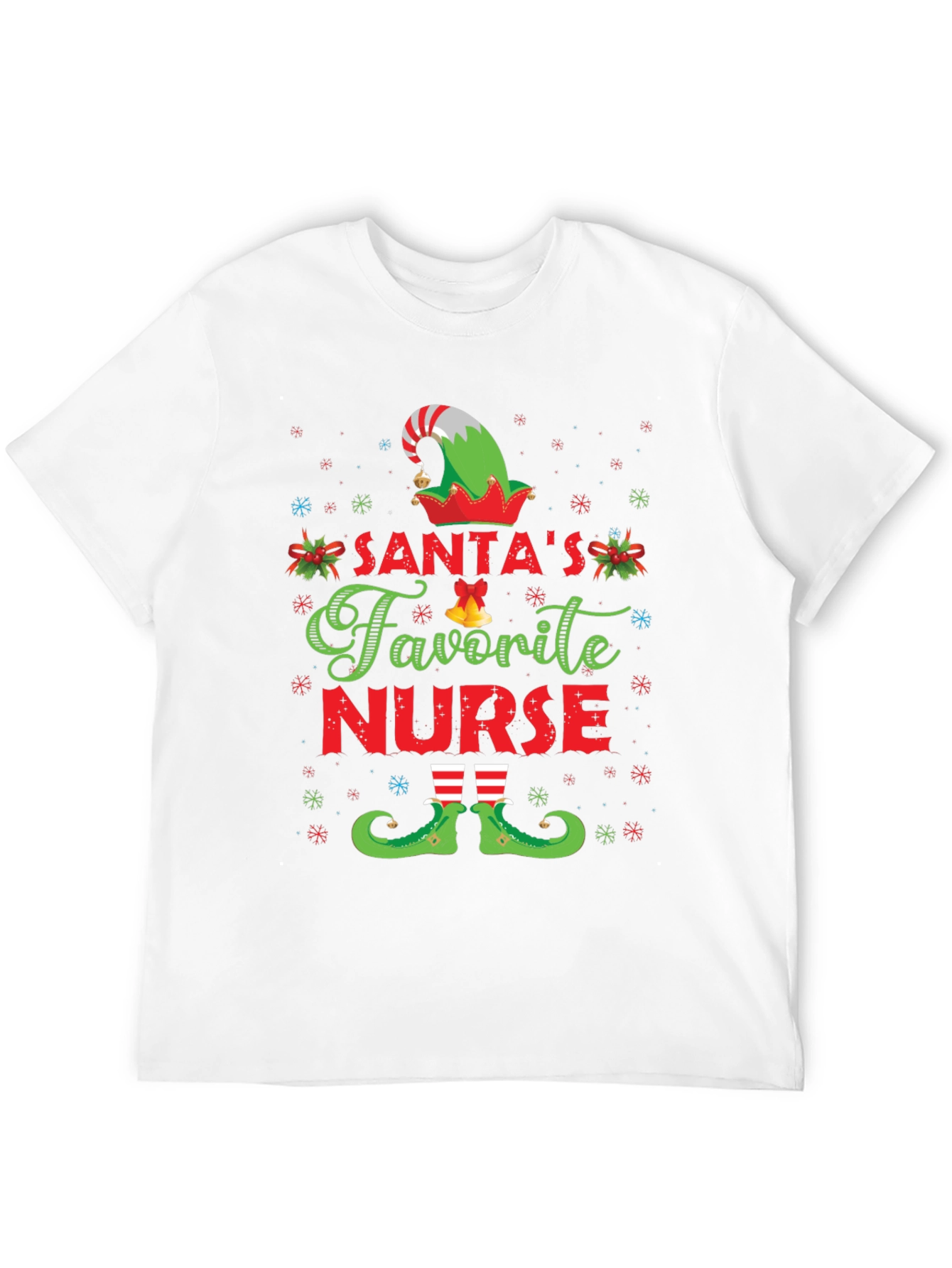 Camiseta Navideña Enfermera Favorita de Santa