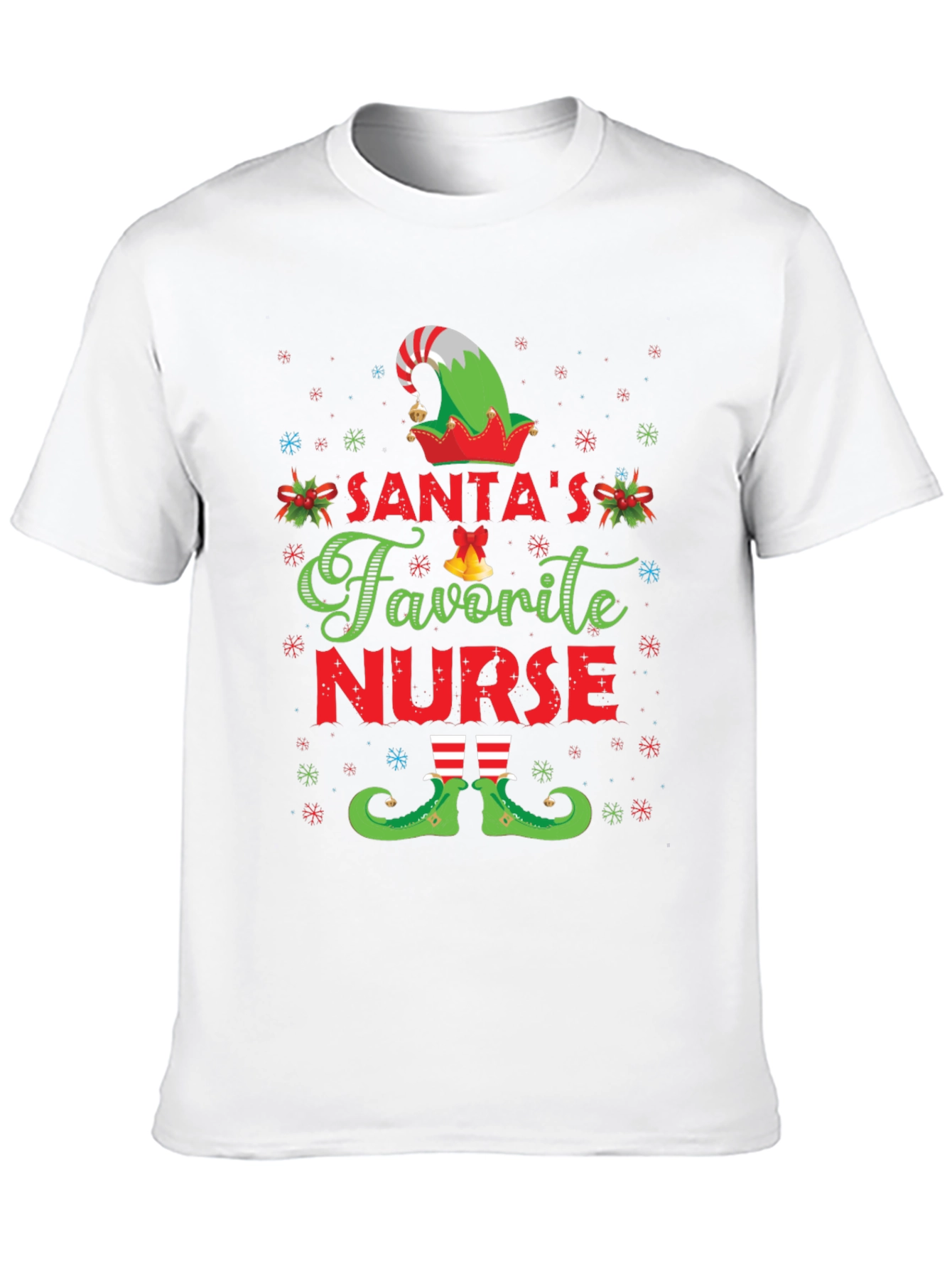 Camiseta Navideña Enfermera Favorita de Santa