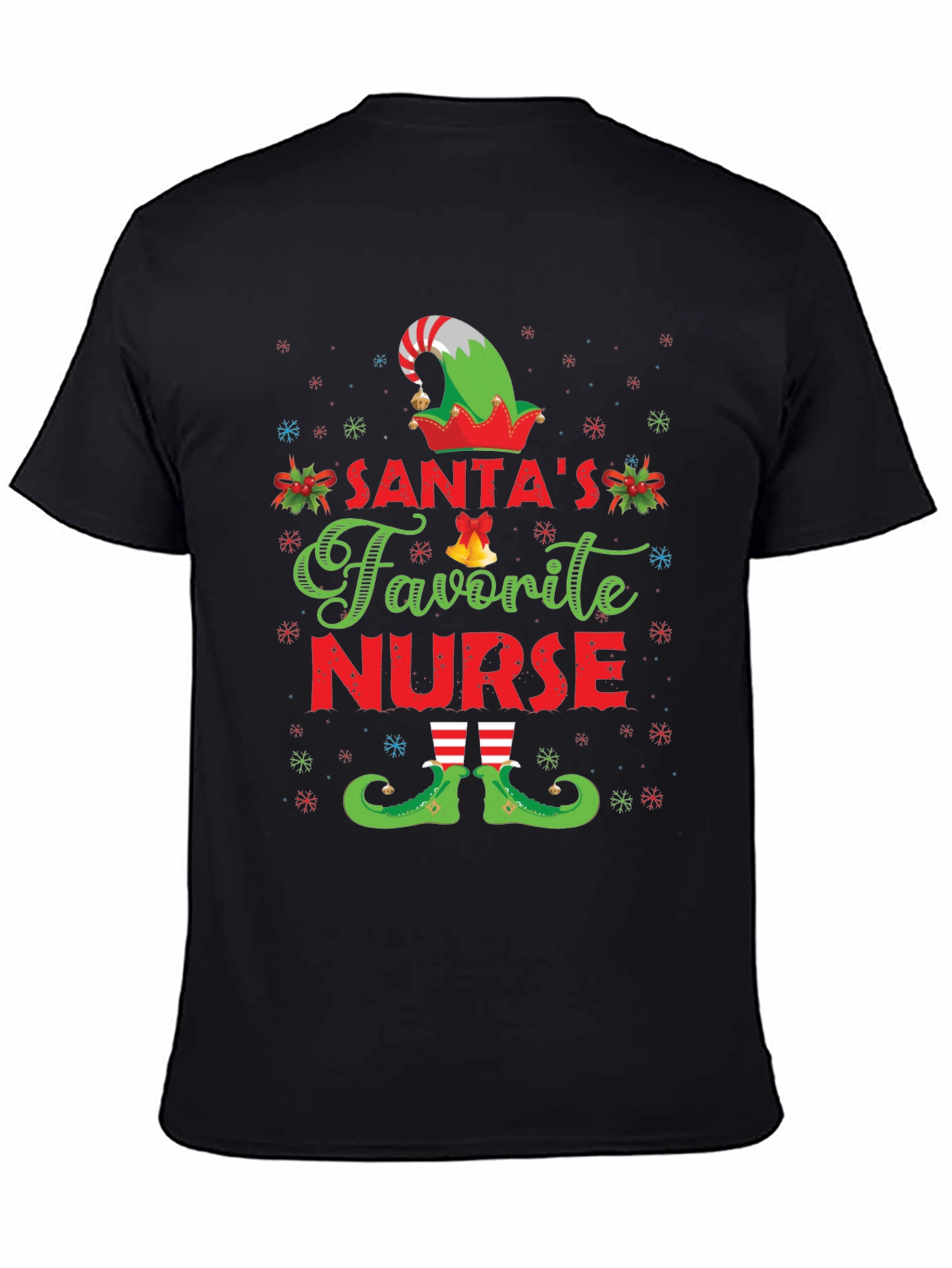 Camiseta Navideña Enfermera Favorita de Santa