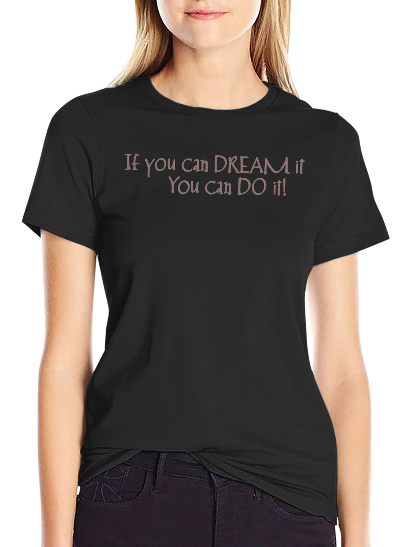 Camiseta Negra Motivacional: Si Puedes Soñarlo Puedes Hacerlo