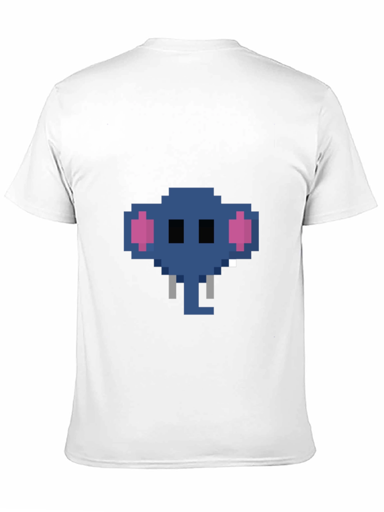 Camiseta Negra con Elefante Pixelado