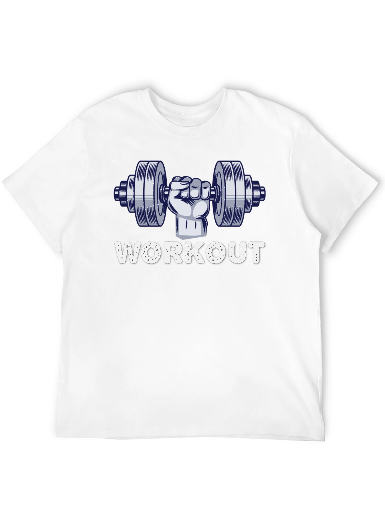 Camiseta Negra Hombre Diseño Workout Gym