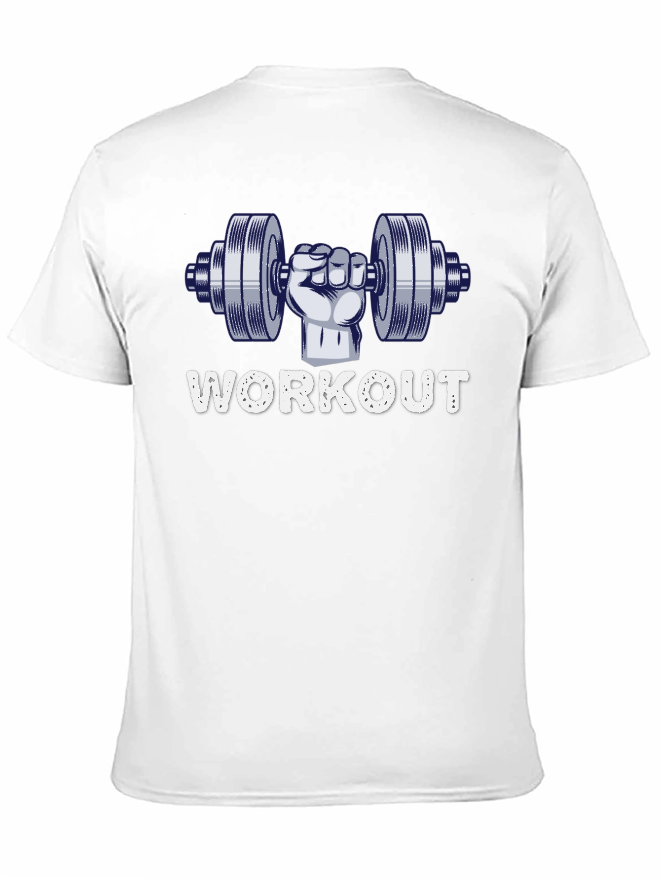 Camiseta Negra Hombre Diseño Workout Gym