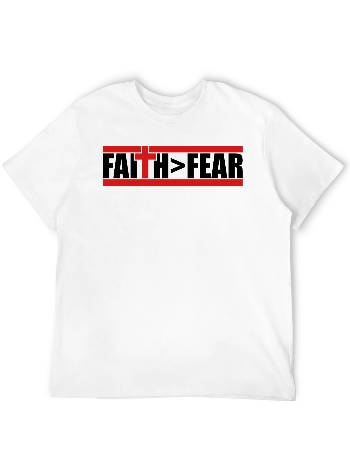 Camiseta Fe > Miedo - Diseño Religioso