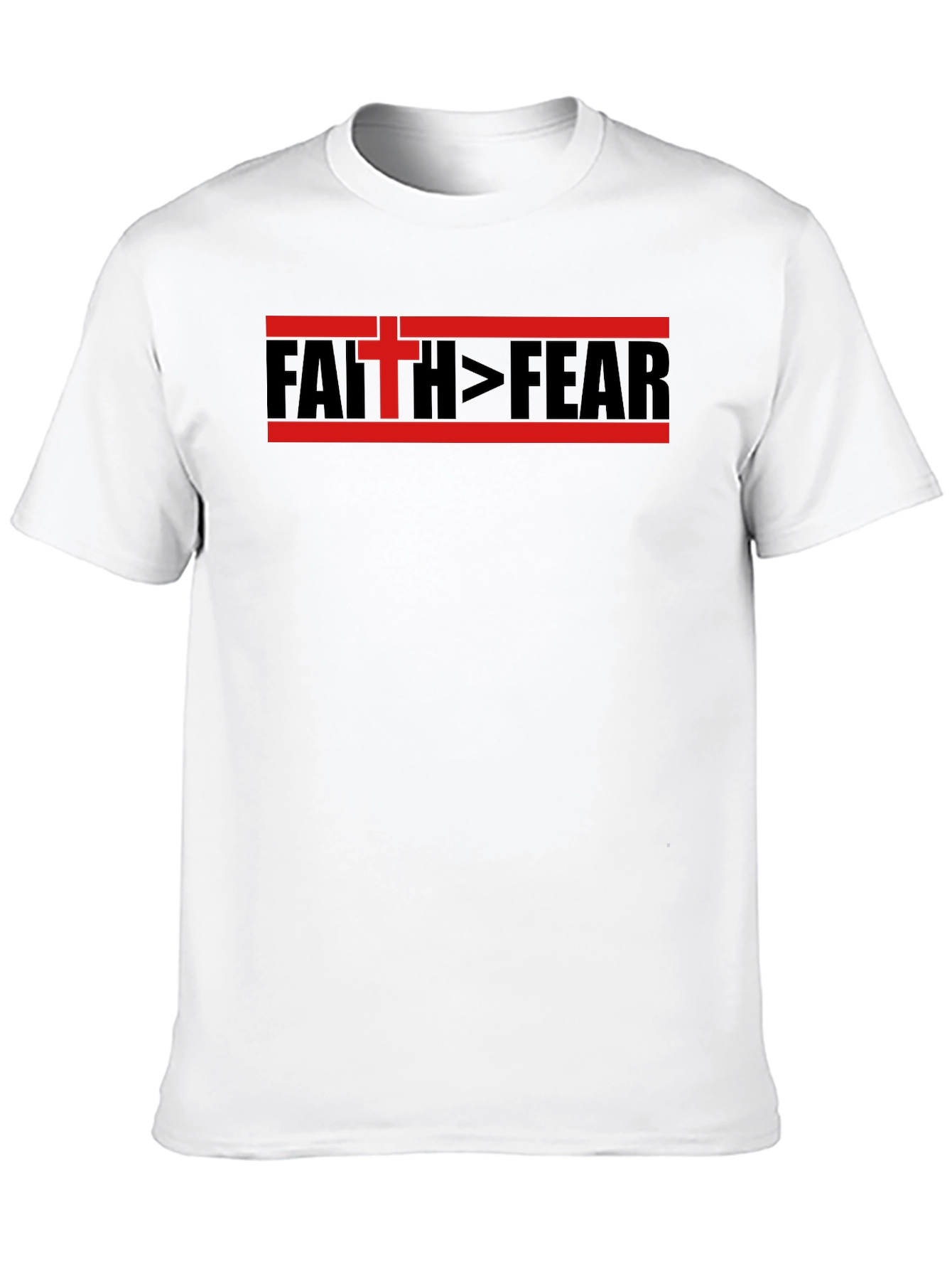 Camiseta Fe > Miedo - Diseño Religioso