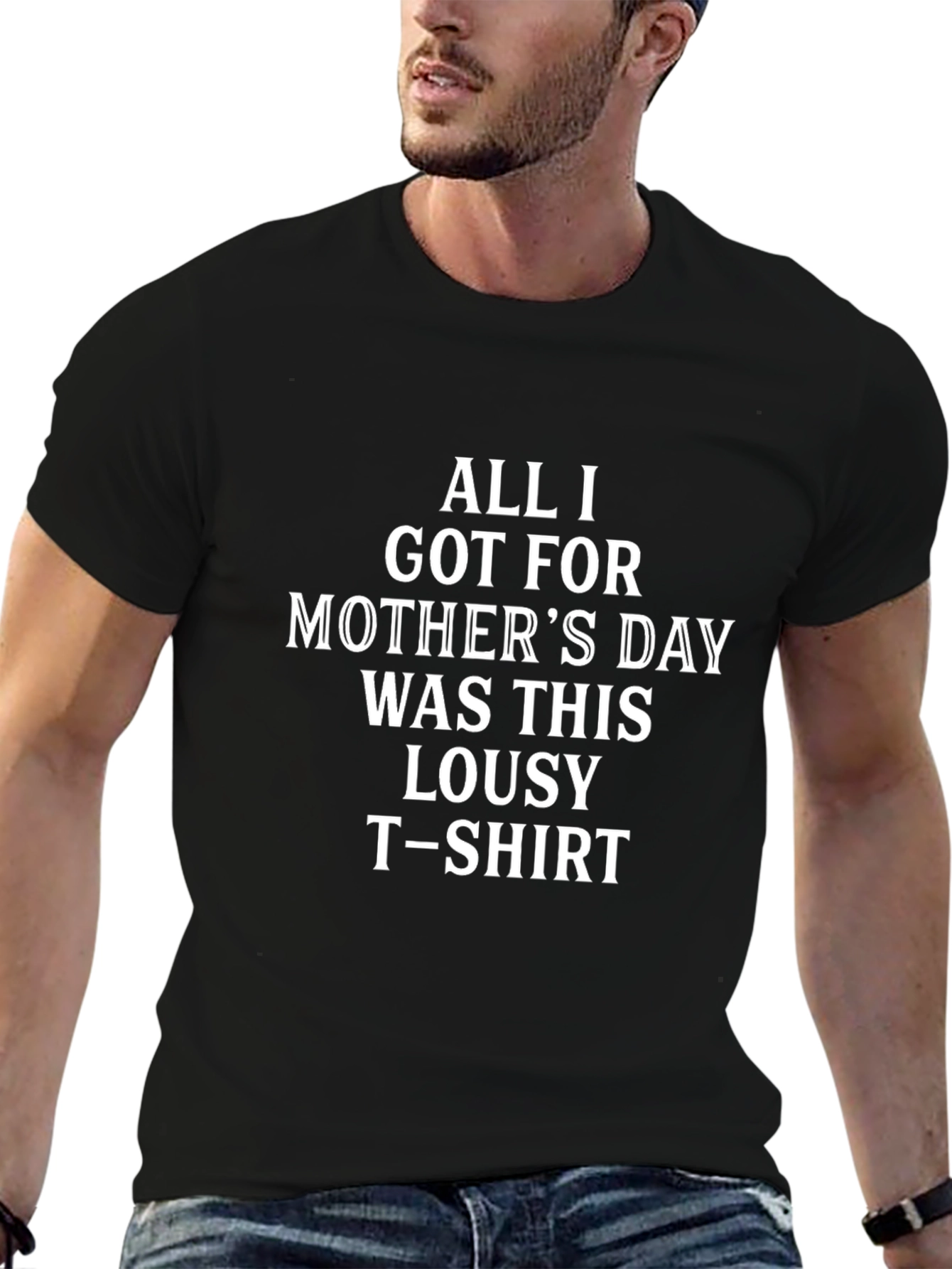 Camiseta Negra Día de la Madre con Texto Divertido