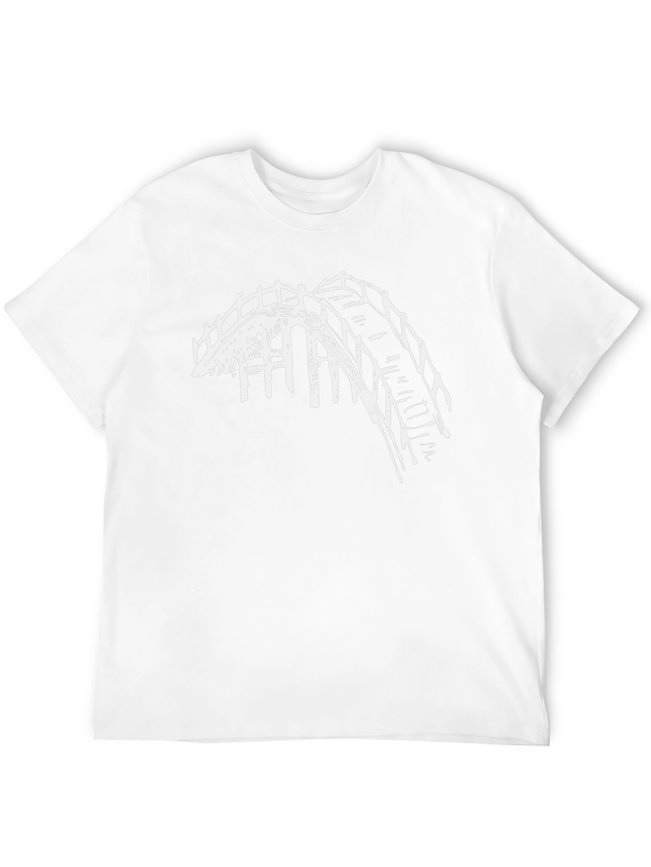 Camiseta Negra con Diseño de Puente Blanco