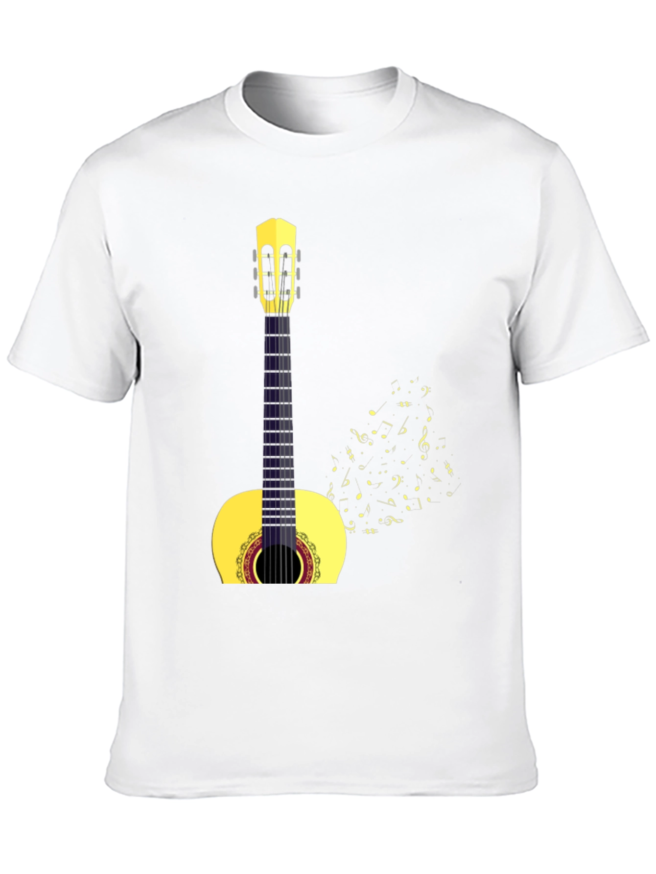 Camiseta Negra con Diseño de Guitarra Clásica