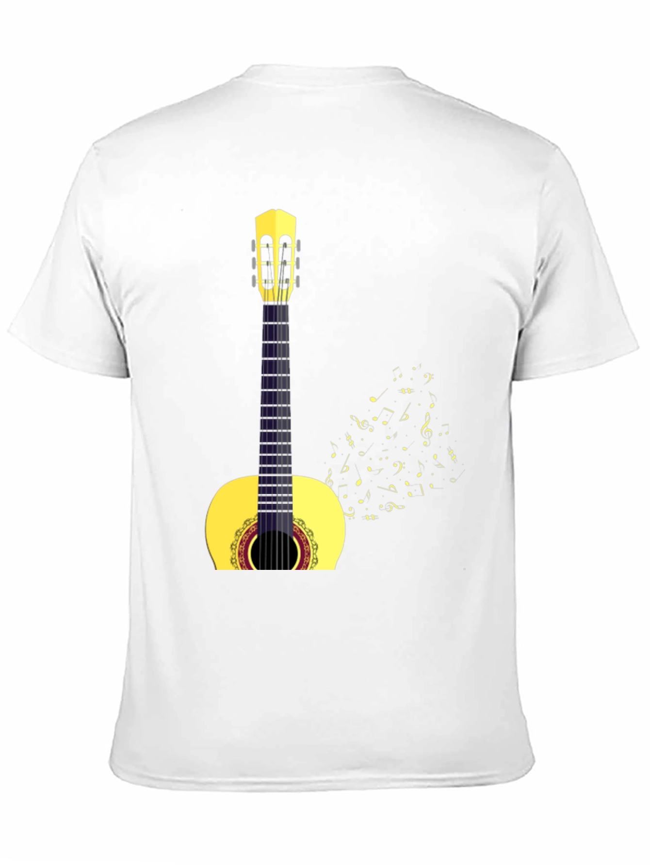Camiseta Negra con Diseño de Guitarra Clásica