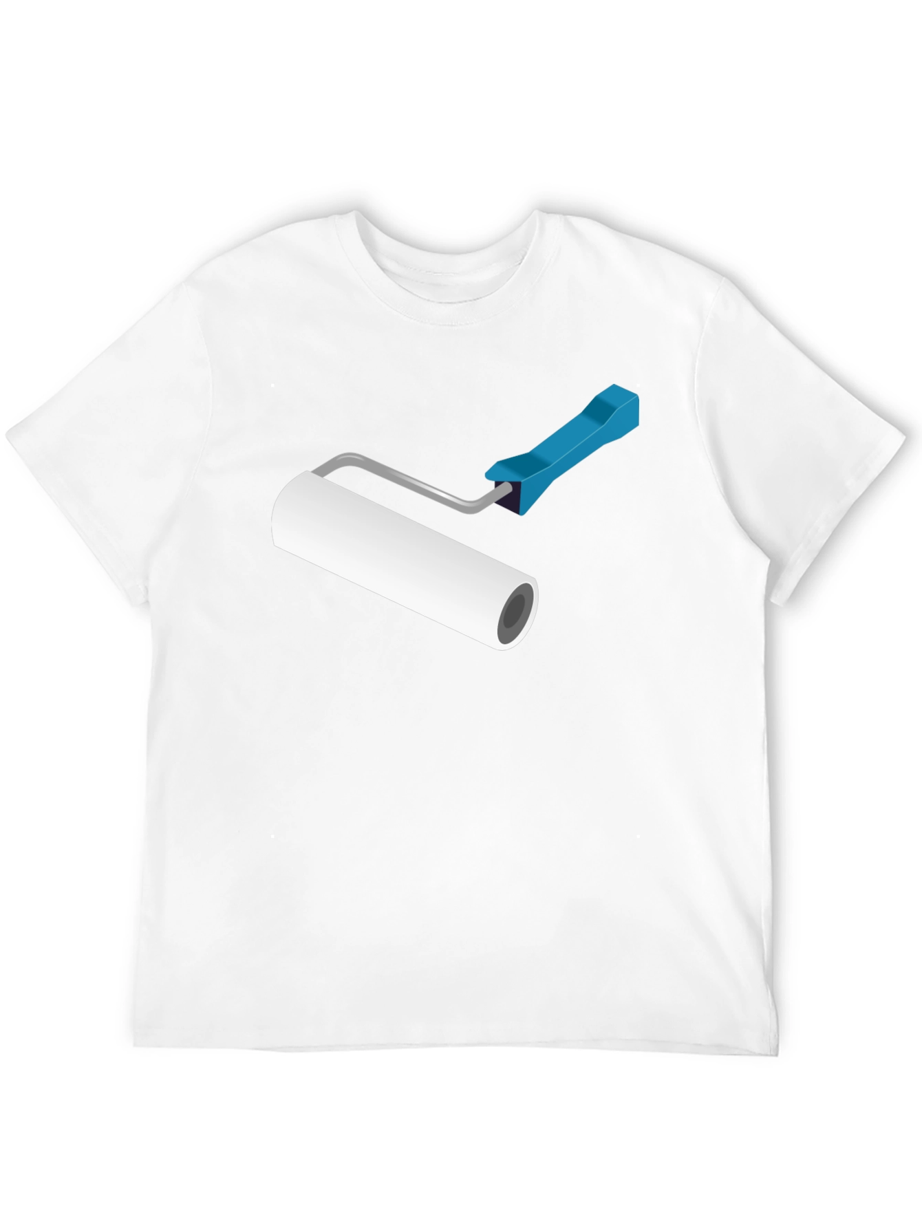 Camiseta Negra con Rodillo de Pintura