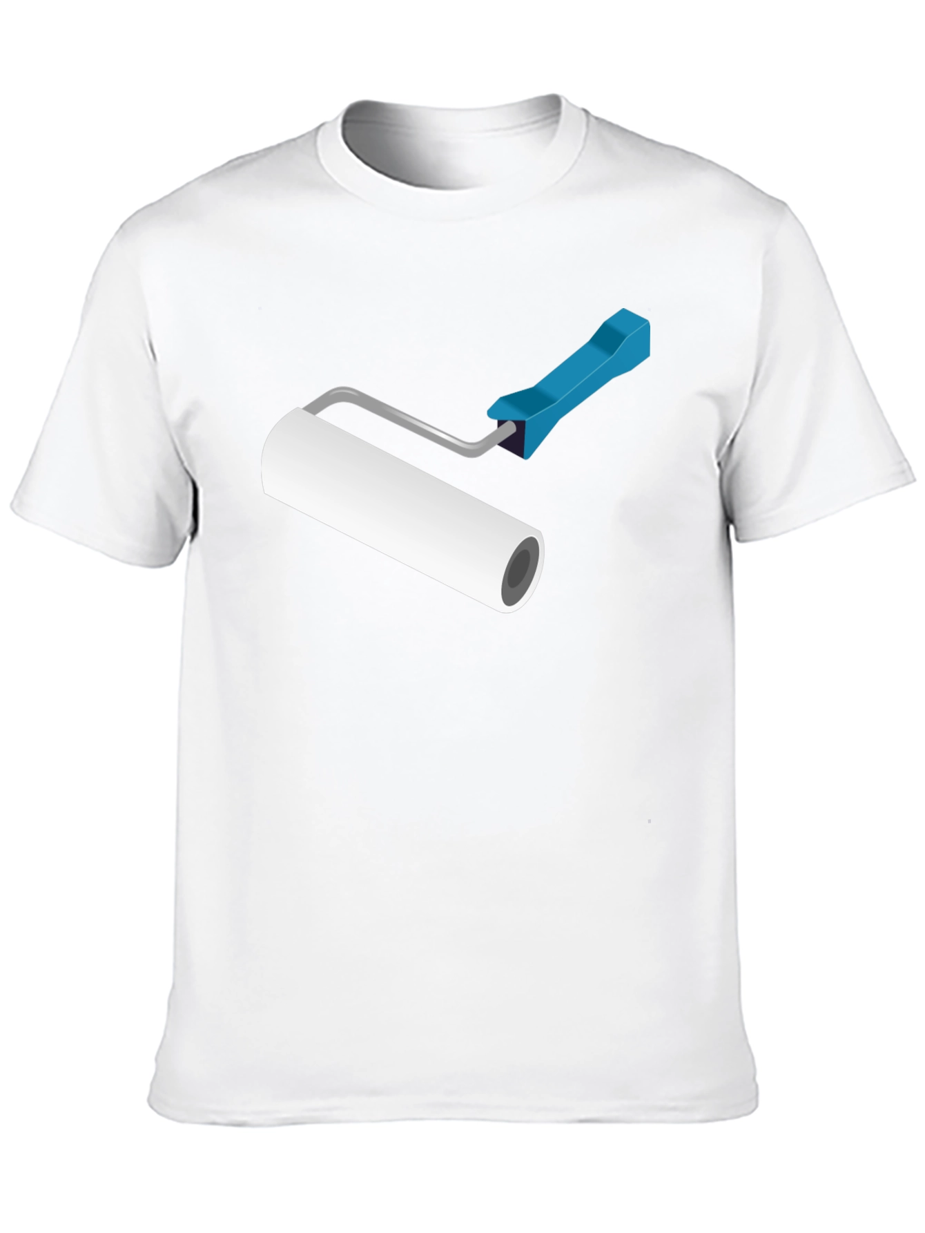 Camiseta Negra con Rodillo de Pintura