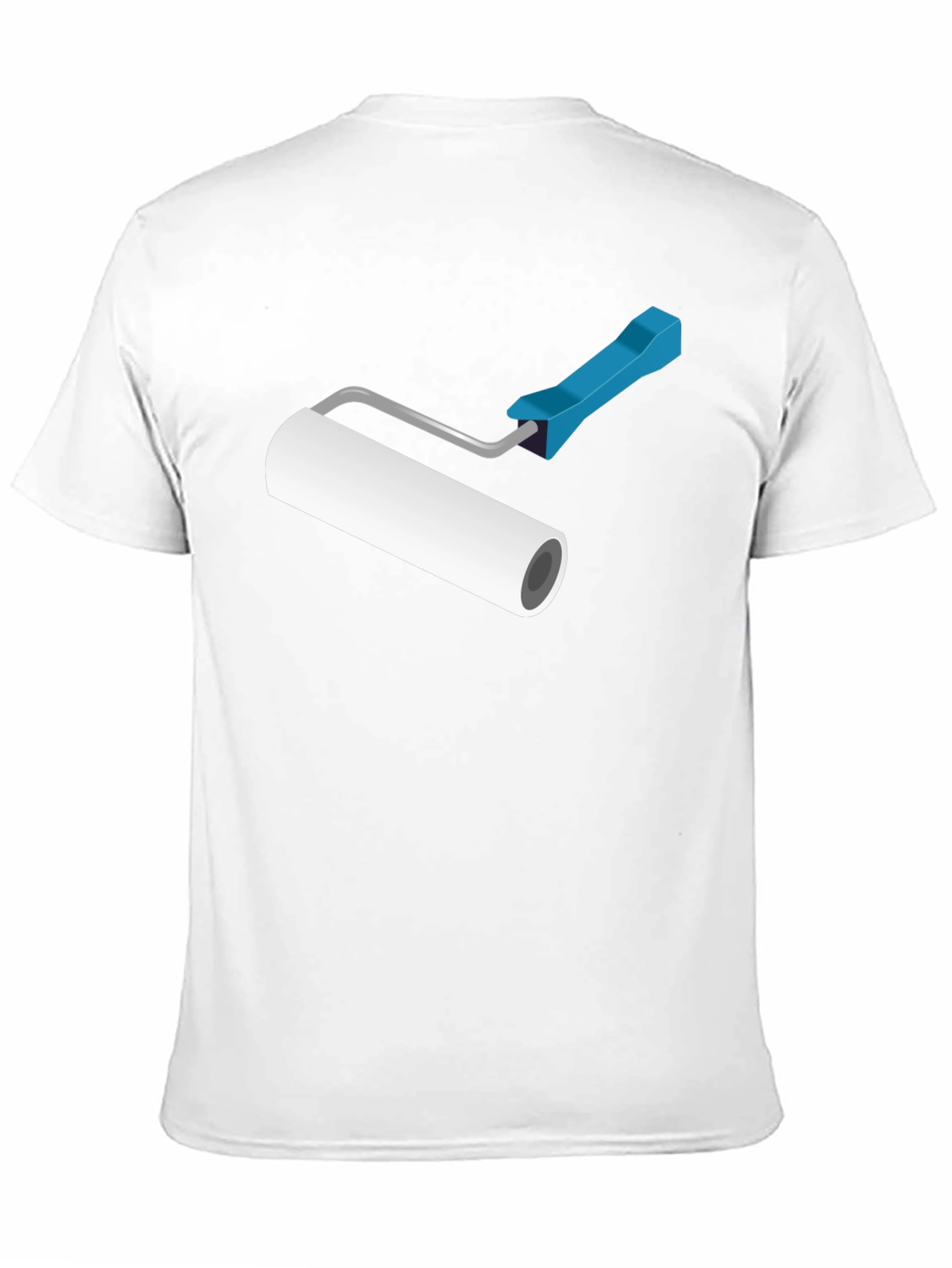 Camiseta Negra con Rodillo de Pintura