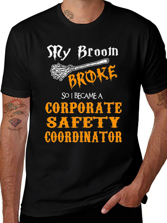 Camiseta Negra: Mi Escoba Rota - Coordinador de Seguridad