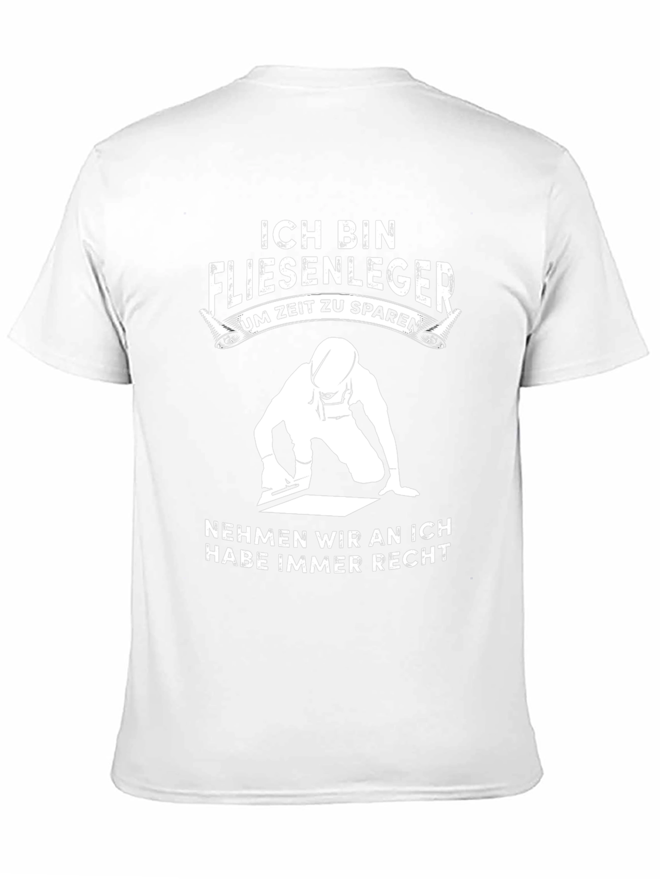 Camiseta Hombre Negra Ich Bin Fliesenleger
