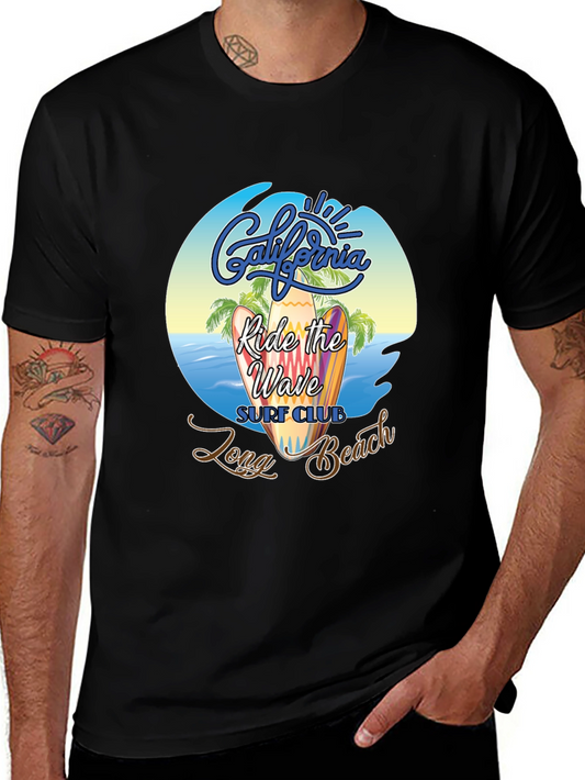 Camiseta Negra Surf Club California