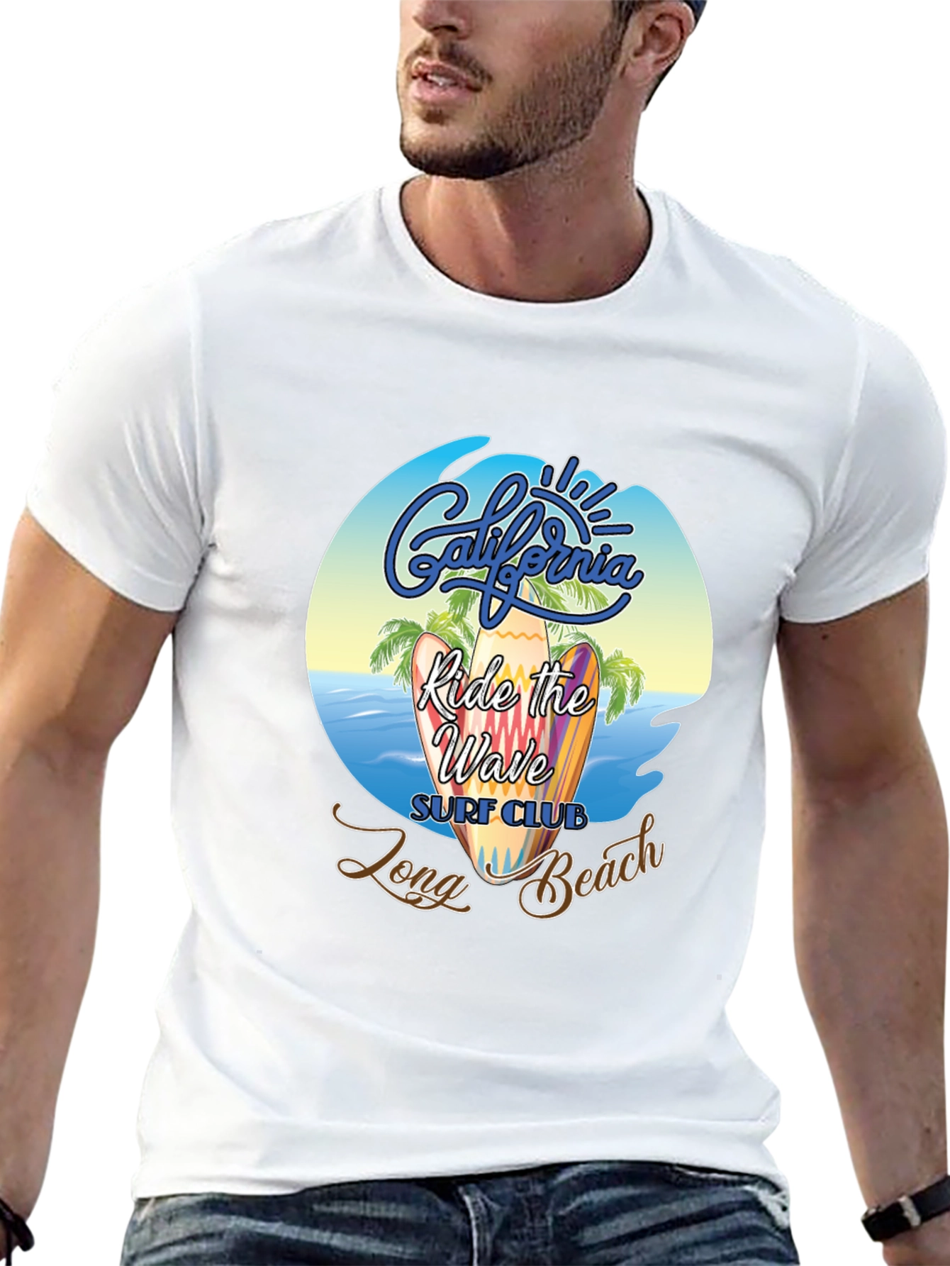 Camiseta Negra Surf Club California