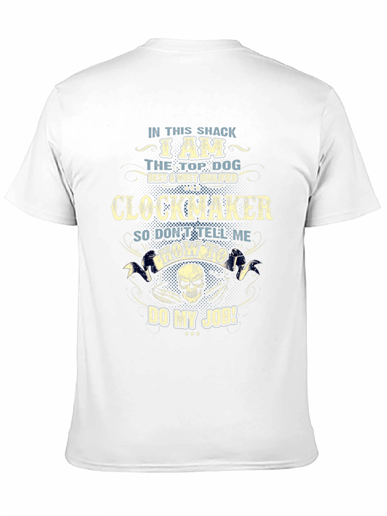 Camiseta Negra Clockmaker: El Mejor en mi Taller