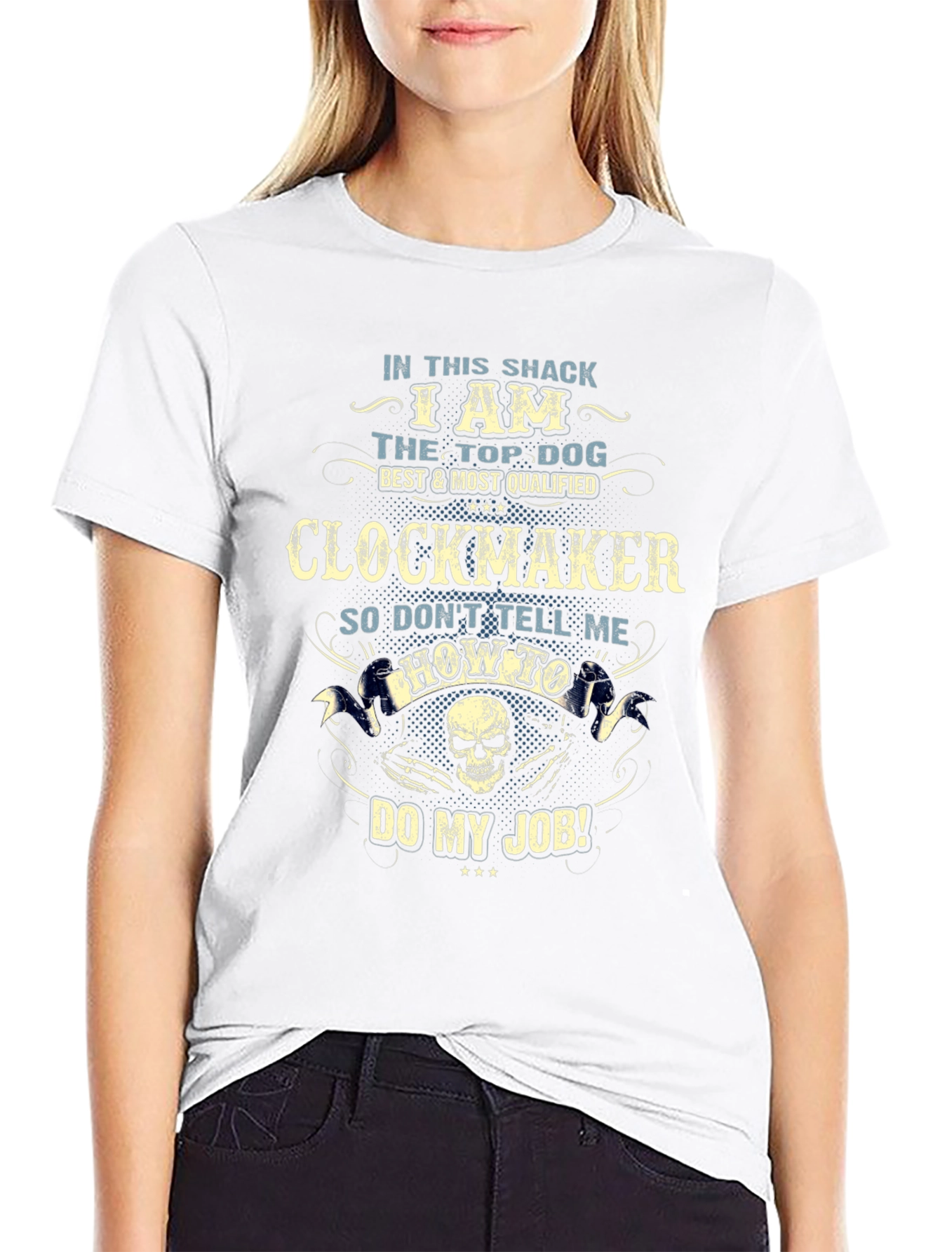 Camiseta Negra Clockmaker: El Mejor en mi Taller