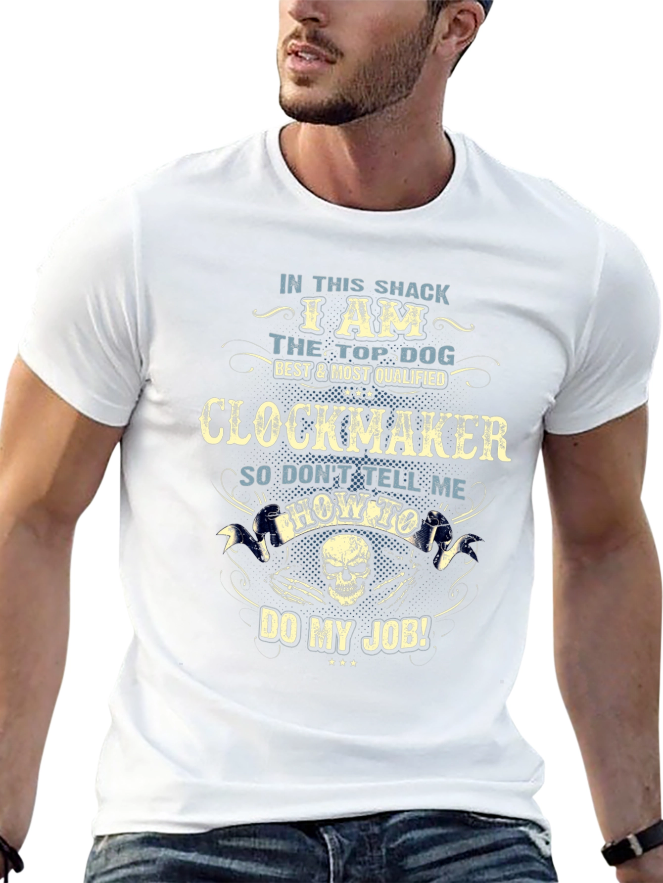 Camiseta Negra Clockmaker: El Mejor en mi Taller