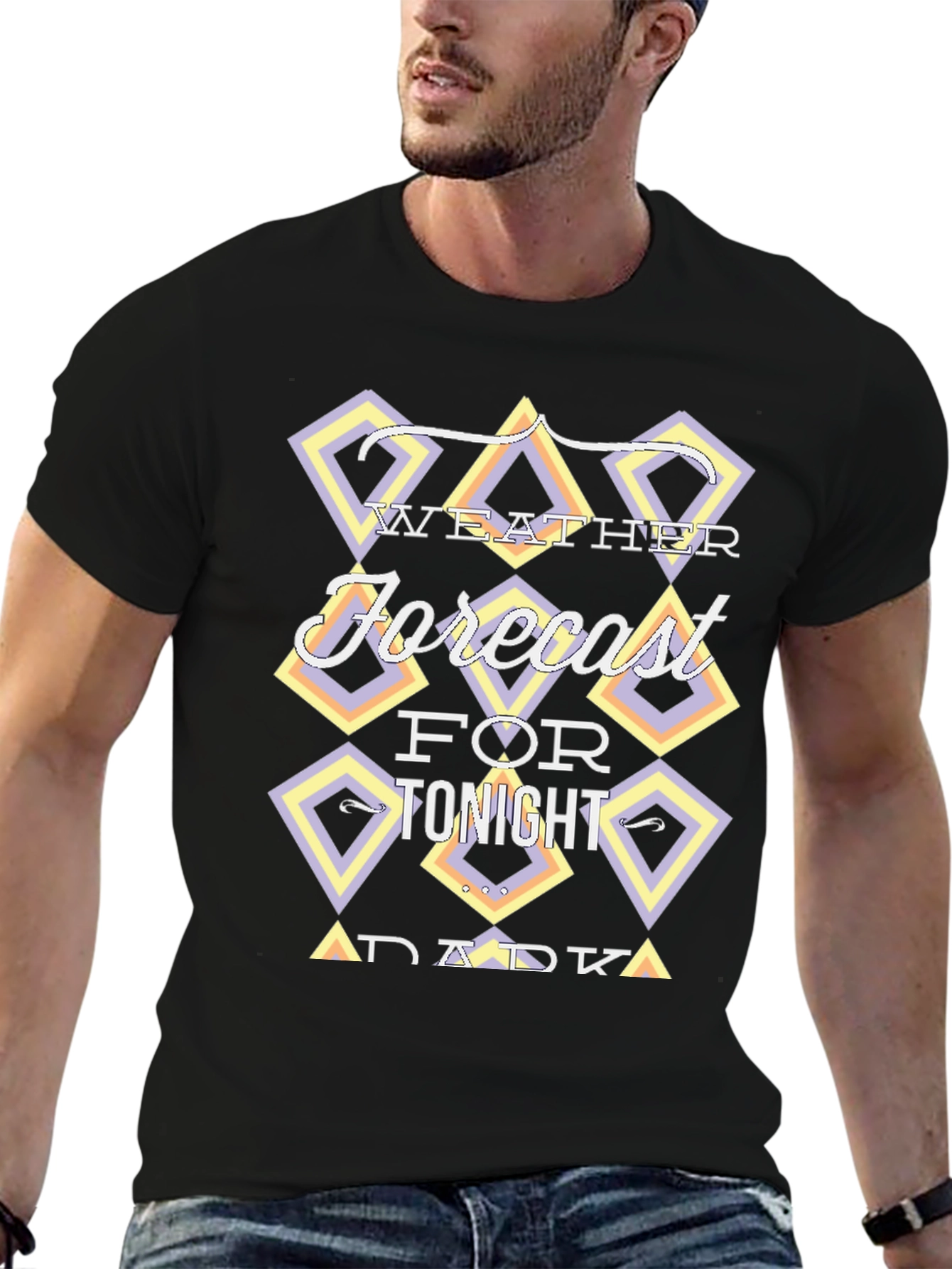 Camiseta Negra Weather Forecast