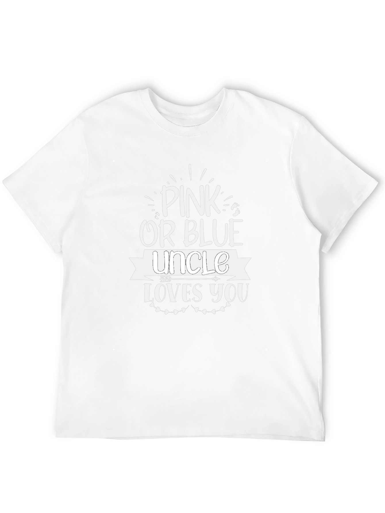 Camiseta Unisex Pink or Blue Uncle Loves You