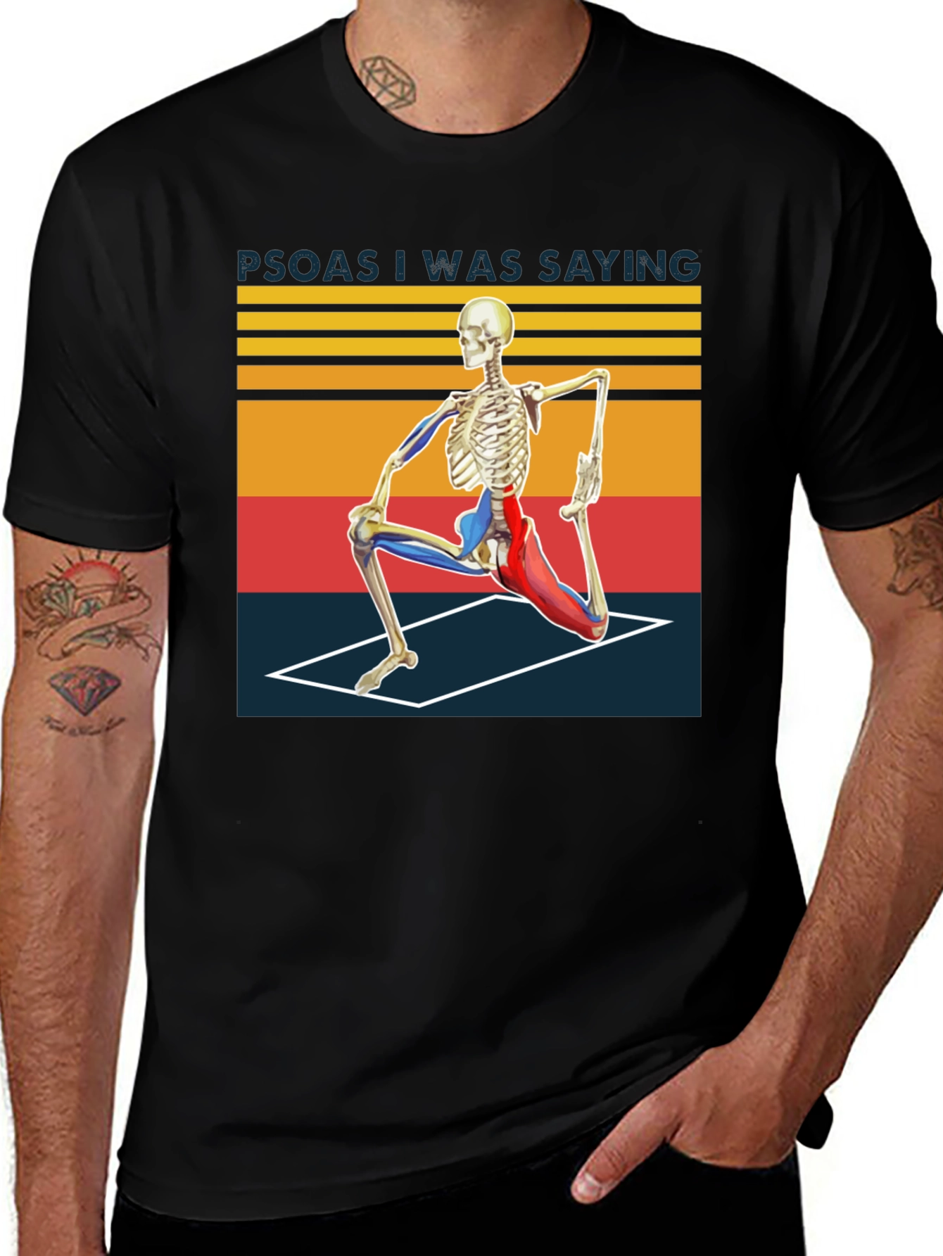 Camiseta Yoga Esqueleto Divertida