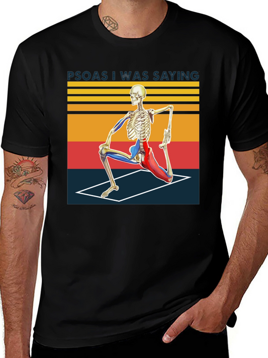 Camiseta Yoga Esqueleto Divertida