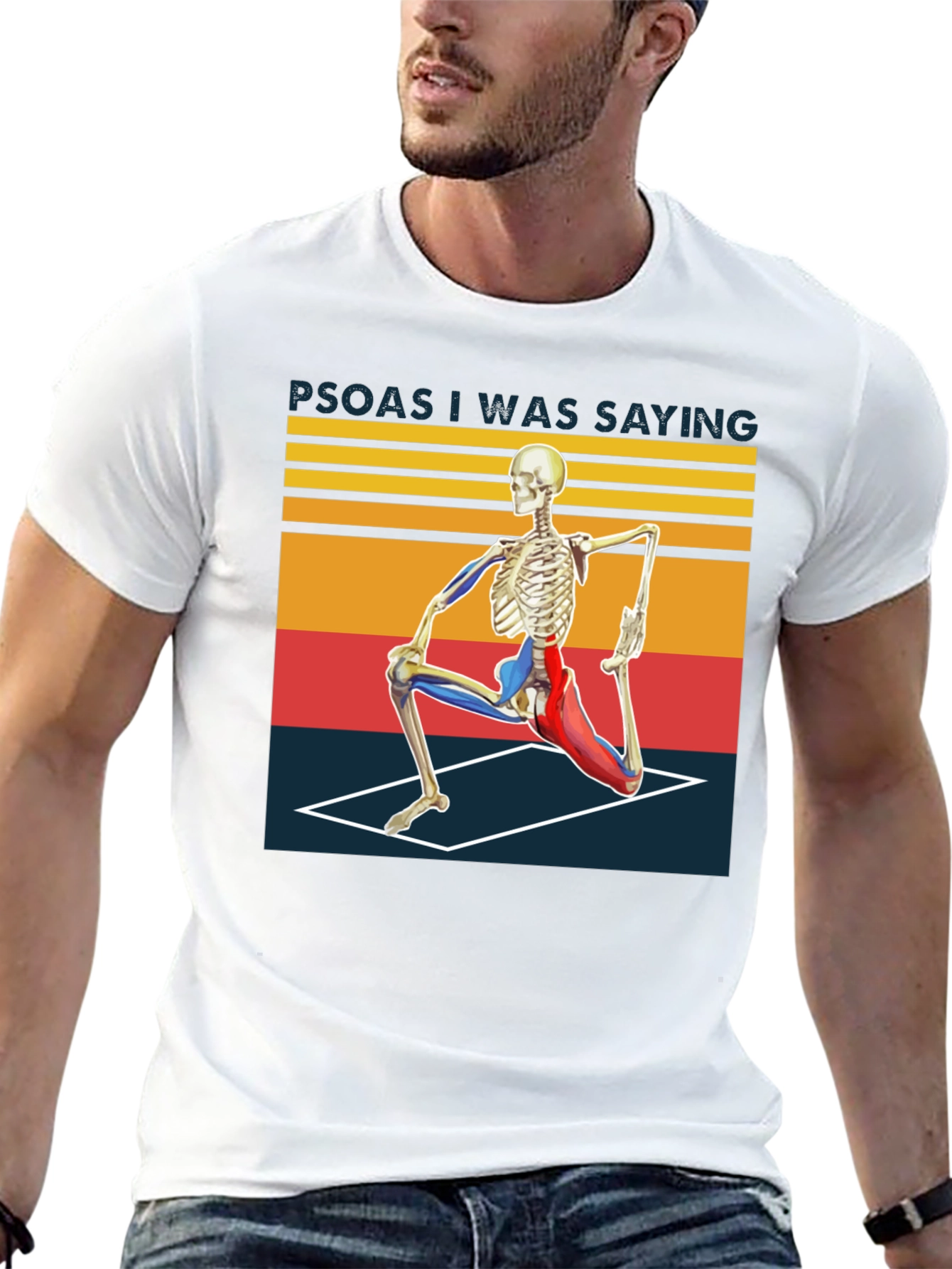 Camiseta Yoga Esqueleto Divertida