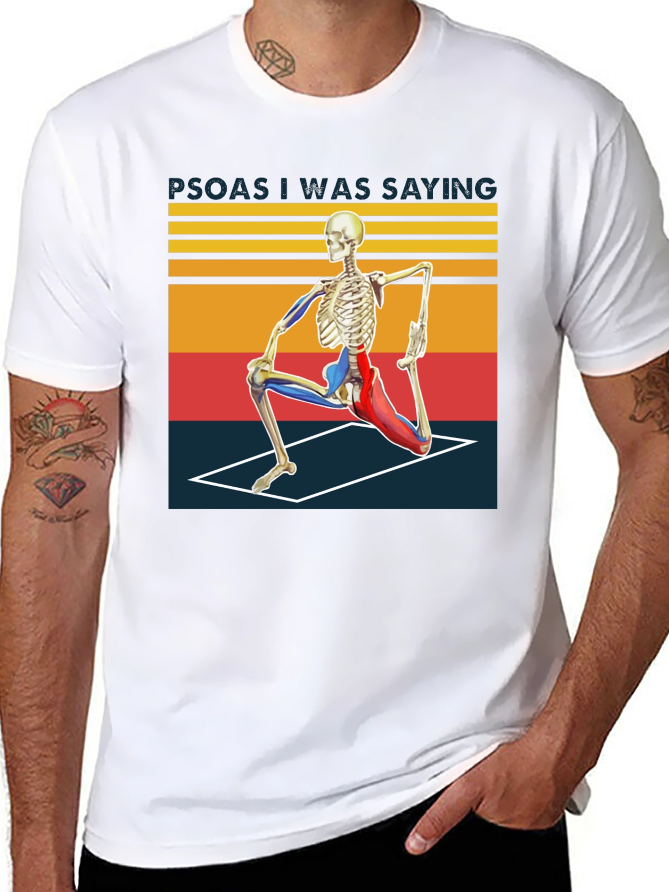 Camiseta Yoga Esqueleto Divertida