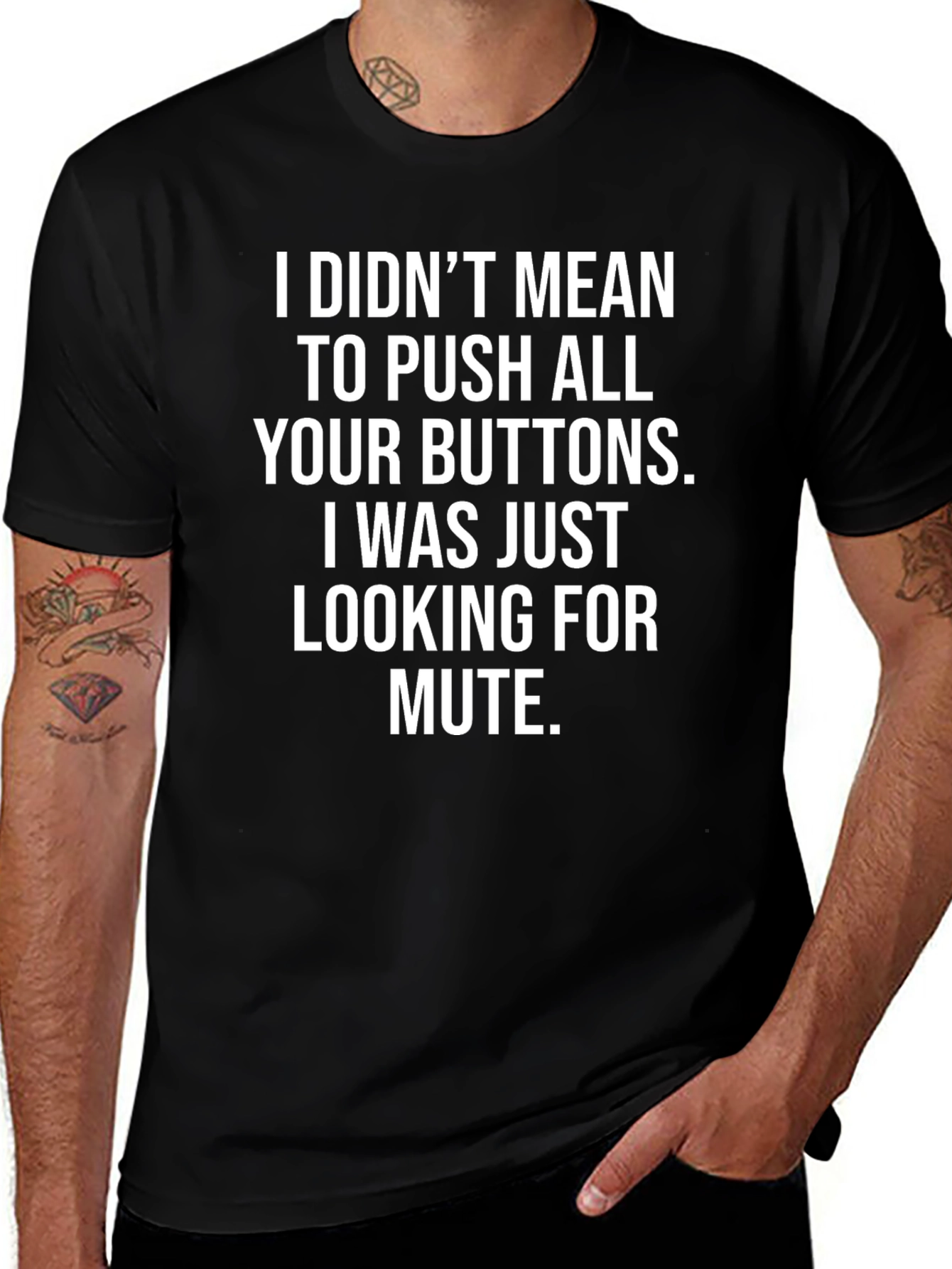 Camiseta Negra con Frase Graciosa
